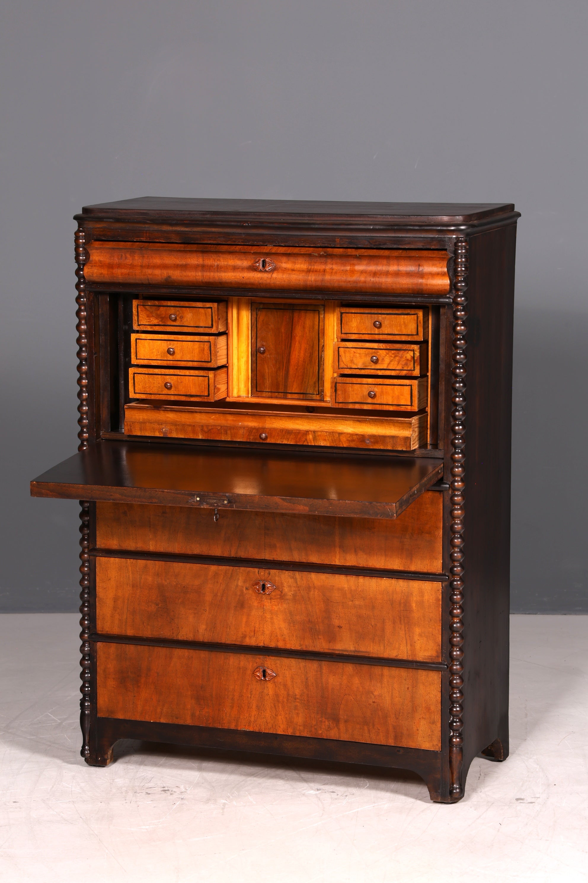 Traumhafter Louis Philippe Sekretär Vertiko Biedermeier Kommode Schubladenkommode