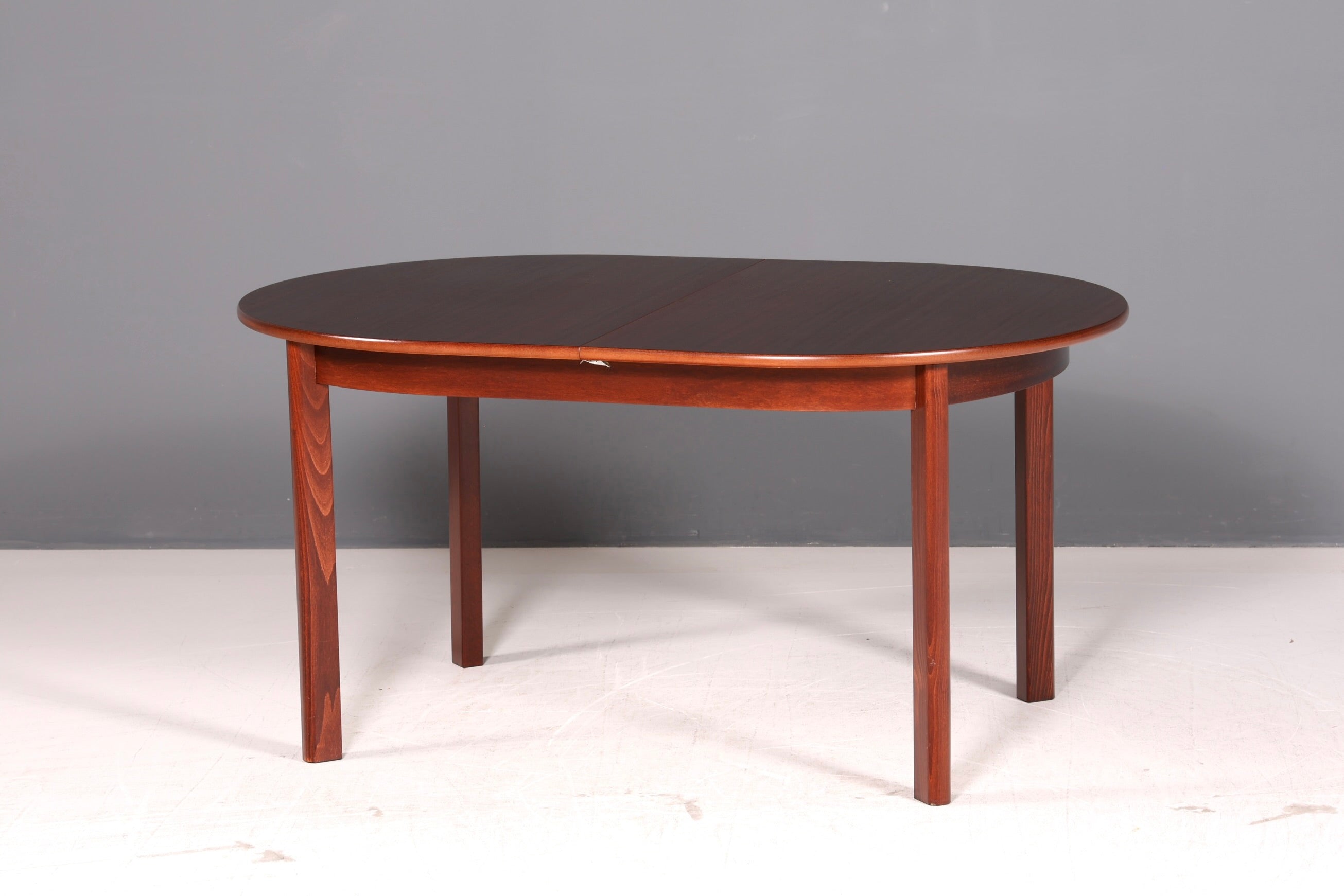 Wunderschöner Mid Century Ausziehtisch Ovaler Esstisch Küchentisch 60er Danish Design Vintage