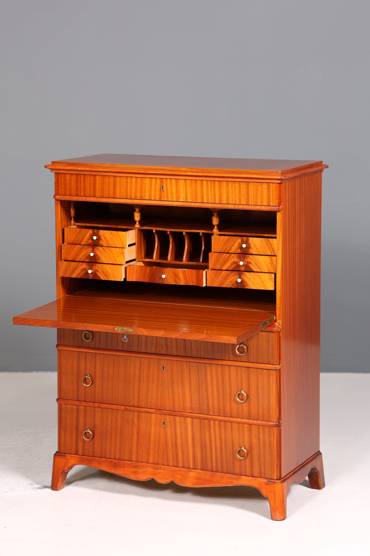 Wunderschöner Sekretär im Antik Stil Büro Kommode Art Deco Stil 50s Vertiko Schreibkommode Kommode