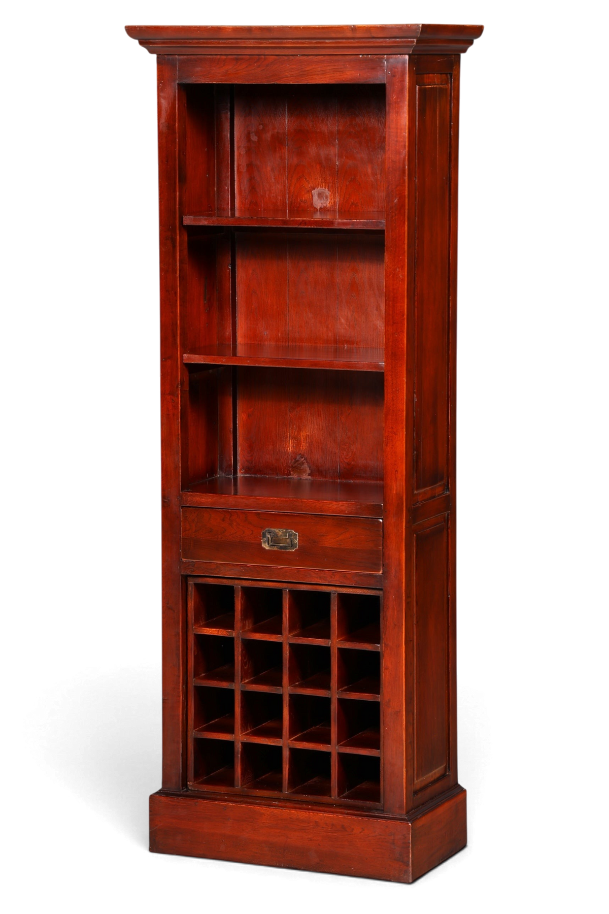 Bücherregal mit Weinregal