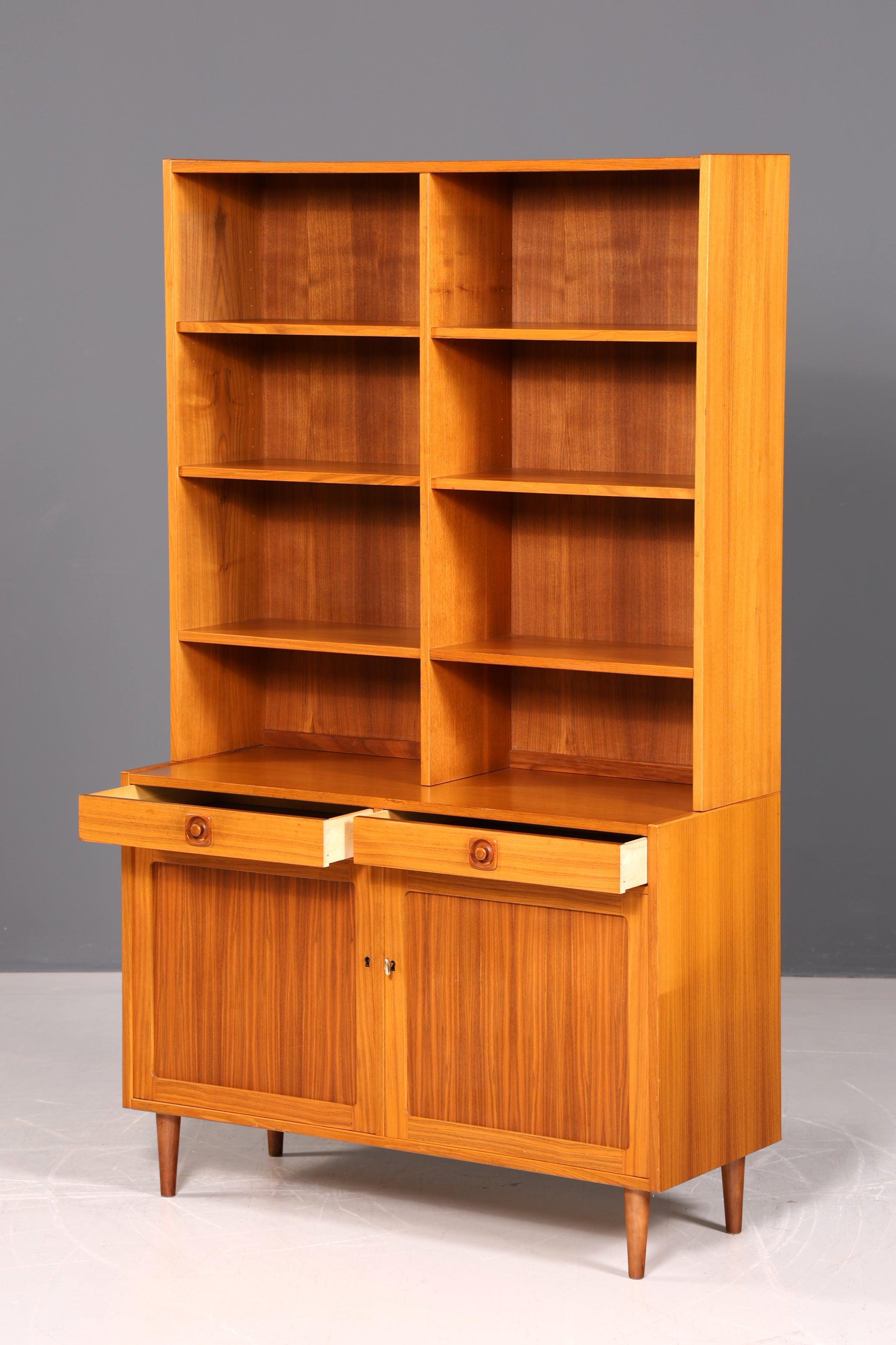 Traumhaftes Mid Century Regal Schrank Danish Design Retro Kommode Vintage Bücherregal 60er Jahre