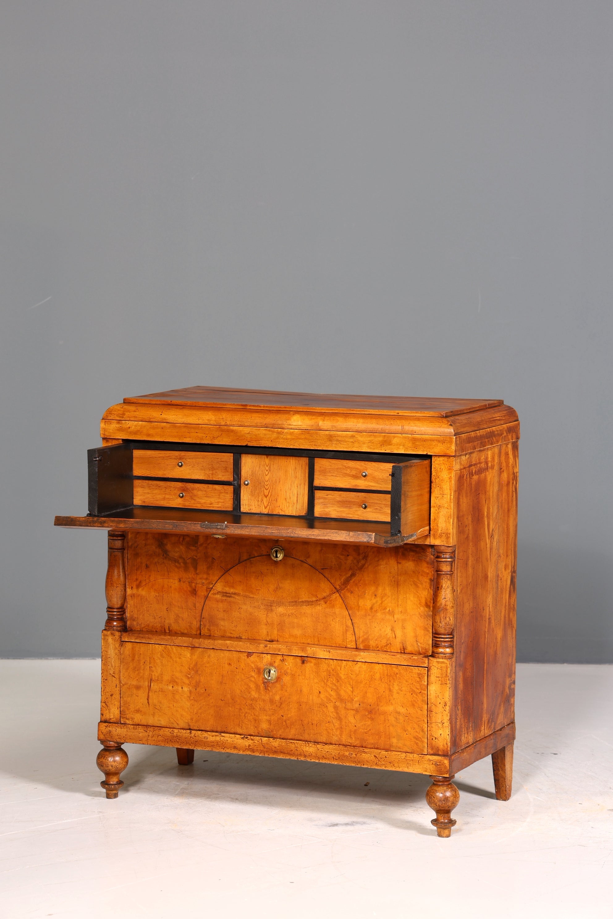 Wunderschöner Biedermeier Sekretär Antik Kommode Office Schreibkommode