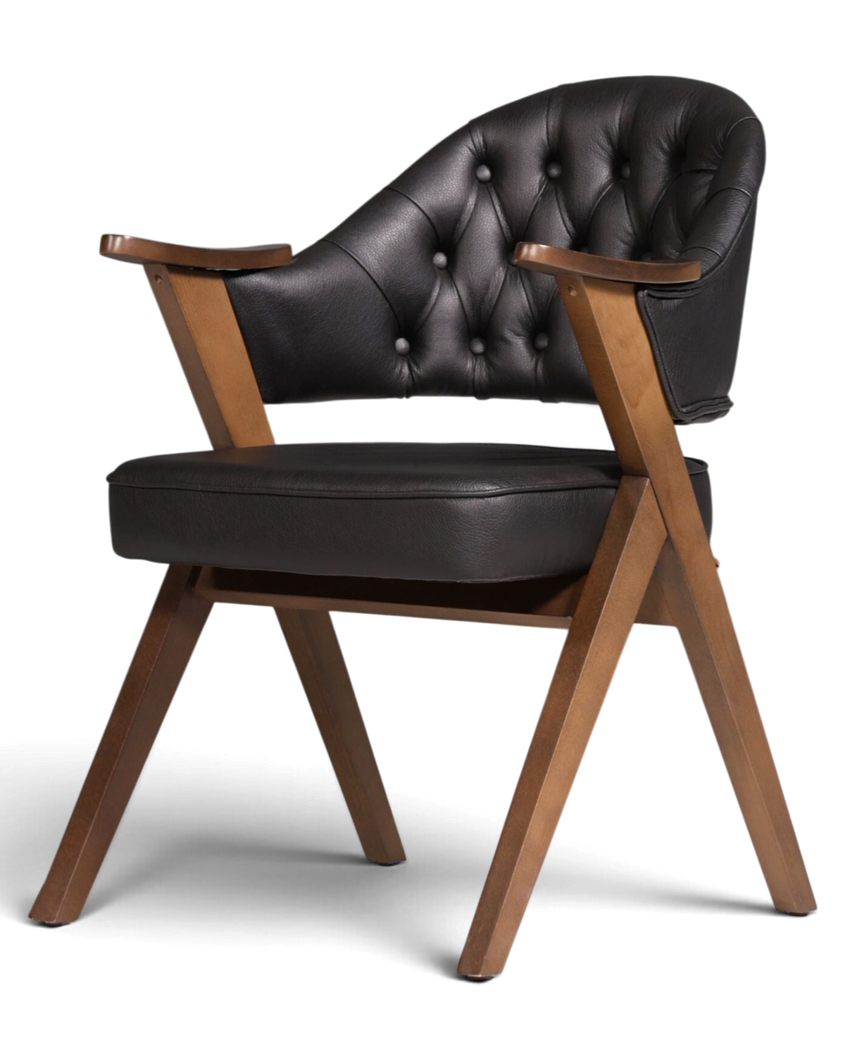 Luxuriöser "Manchester Black" Stuhl Chesterfield Stil Bürostuhl Esszimmerstuhl Lounge Stuhl