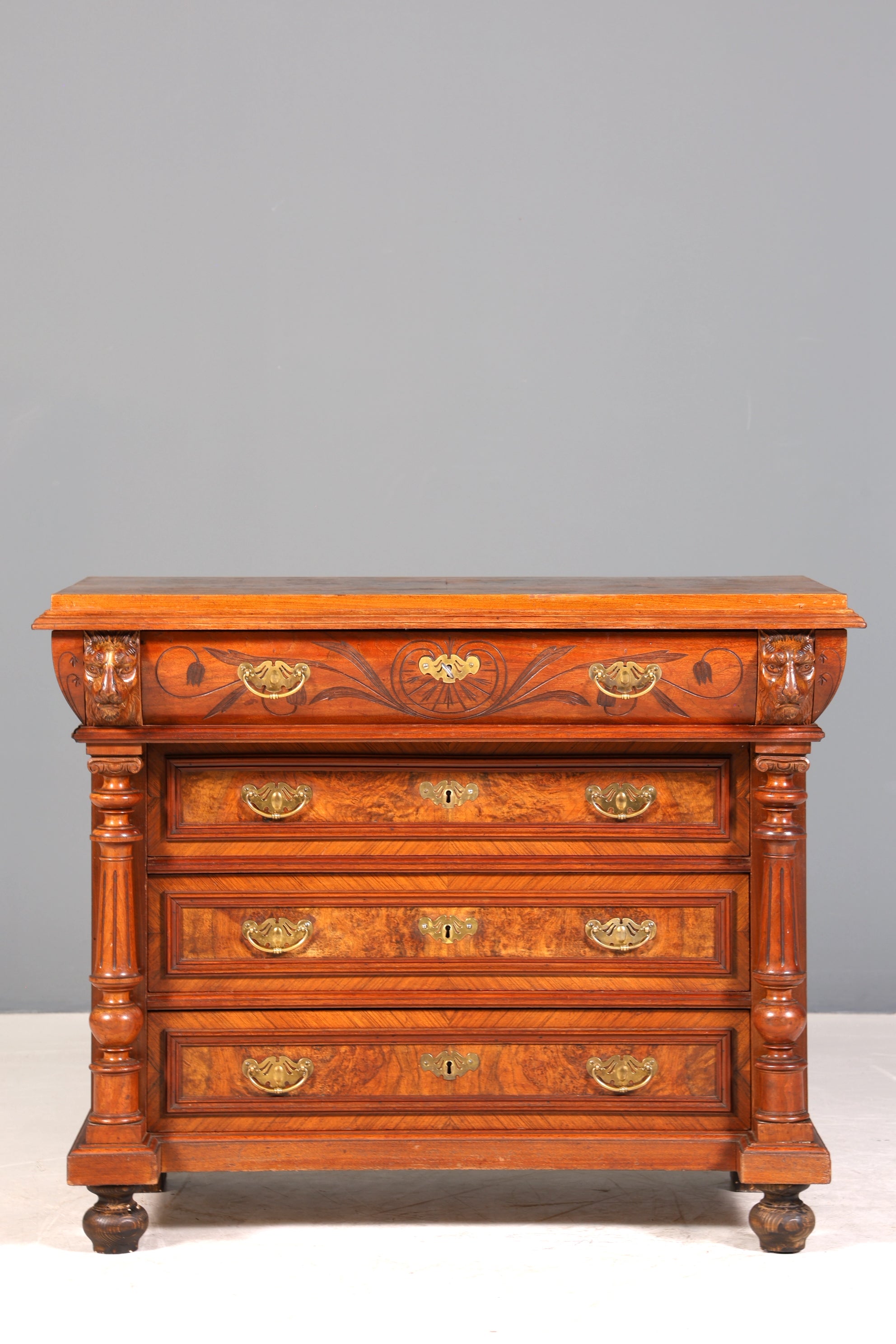 Stilvolle Gründerzeit Kommode Jugendstil Antik Sideboard Schubladenkommode