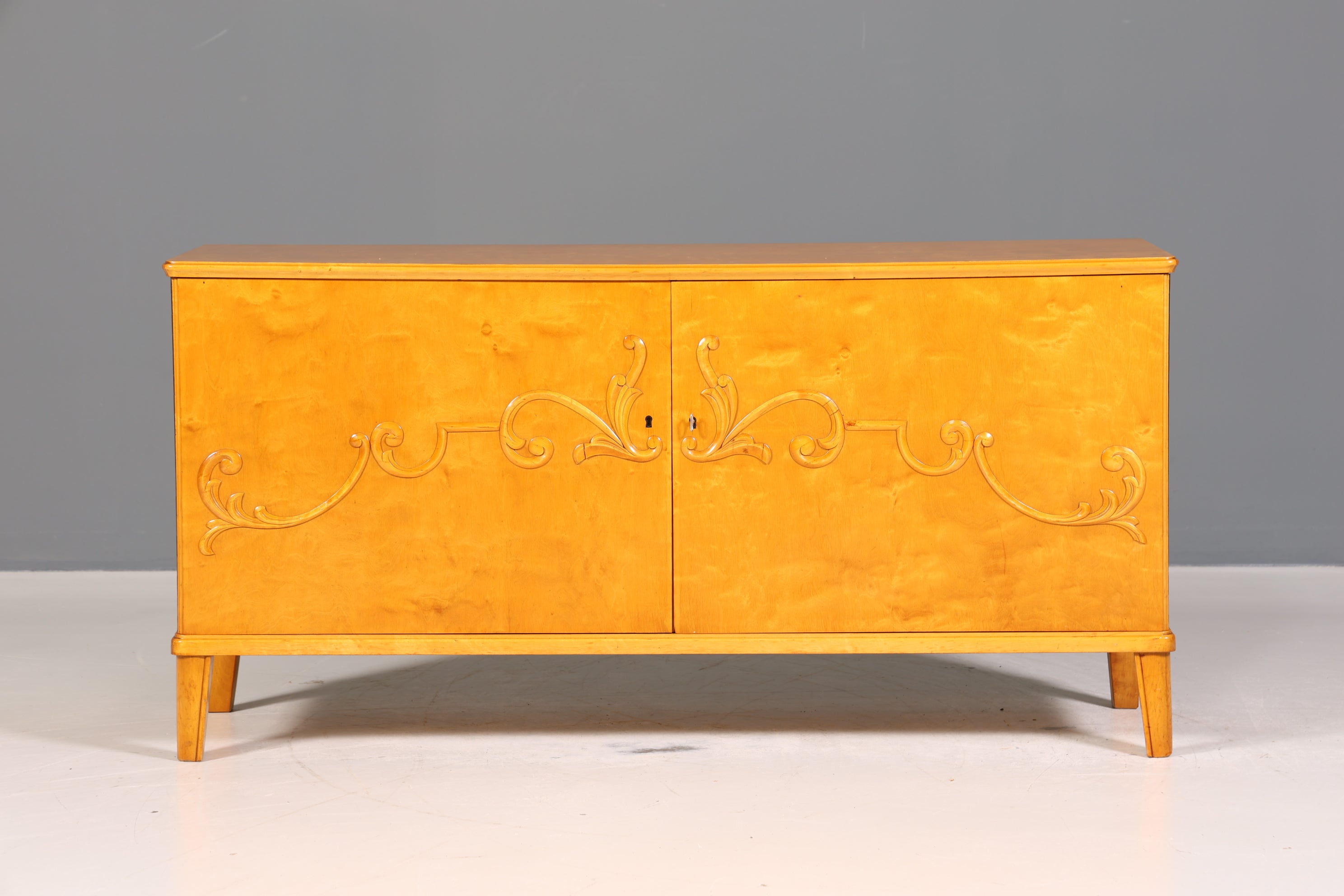 Wunderschönes Original Art Deco Sideboard Antik Schrank Birke TV Kommode um 1930