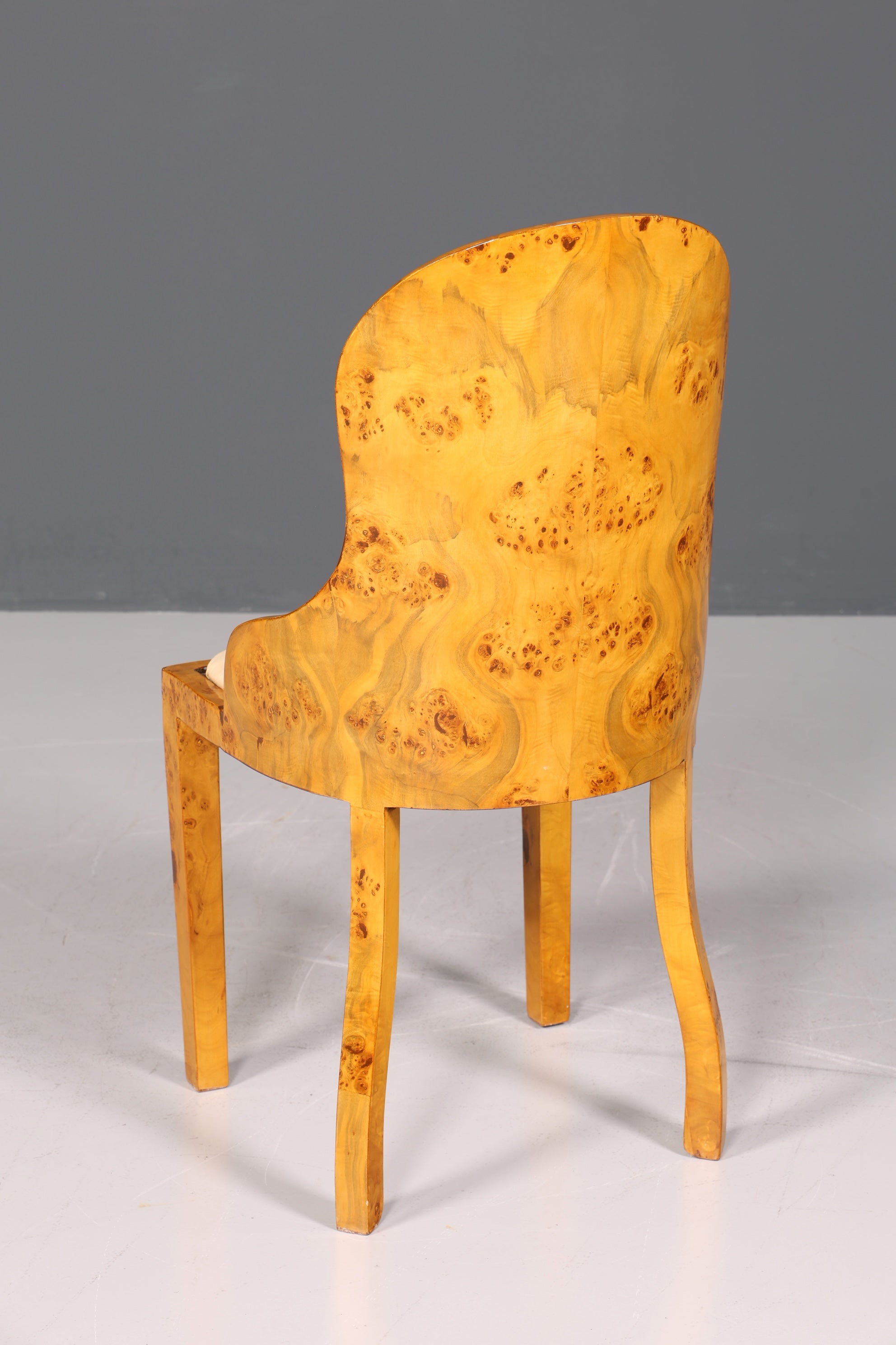 Stilvoller Art Deco Design Stuhl Biedermeier Stil Sekretär Stuhl Birke Esszimmer Stuhl 2 von 4