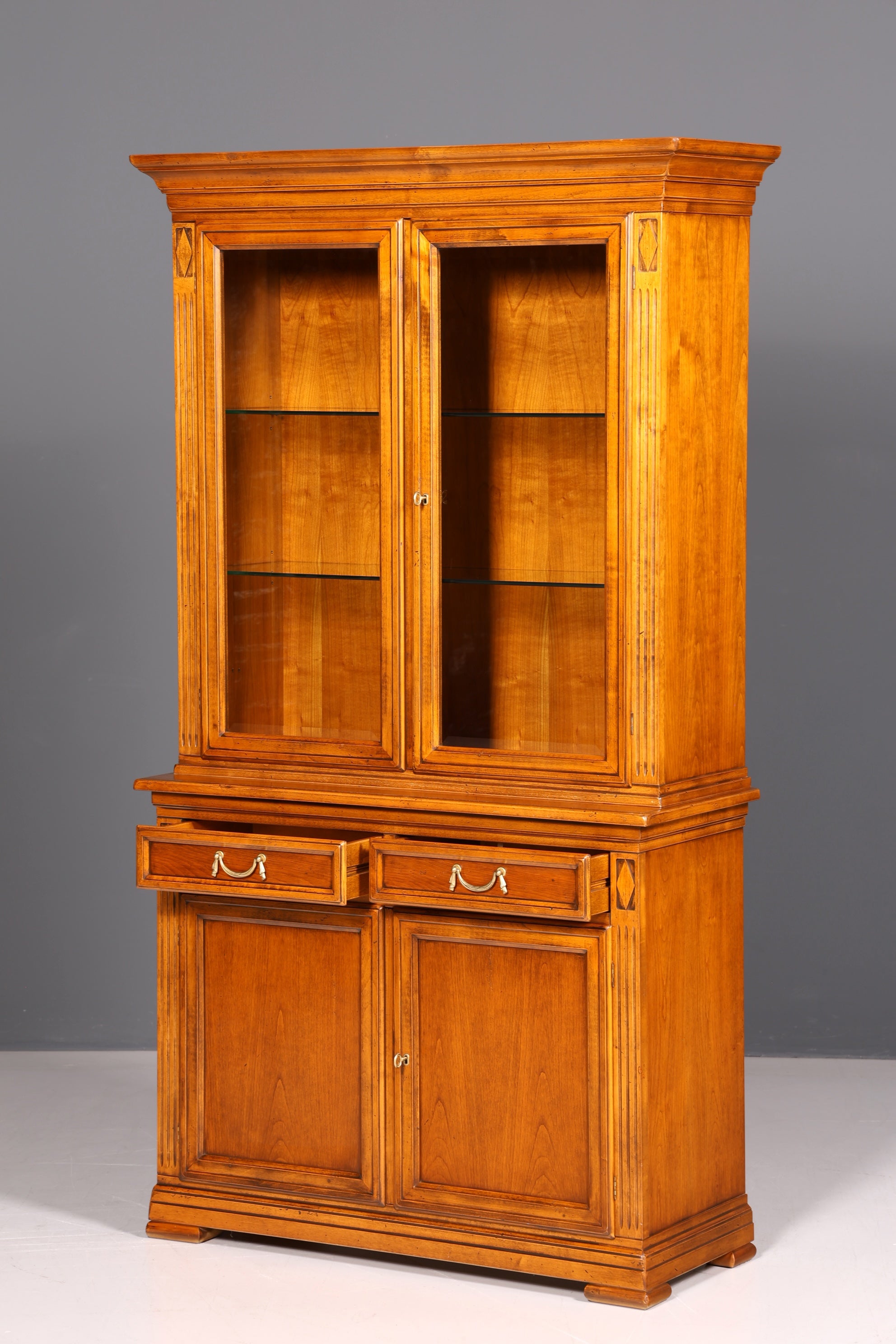 Traumhafte Original Selva Vitrine Antik Stil Massivholz Buffet Villa Borghese Schrank Bibliothek