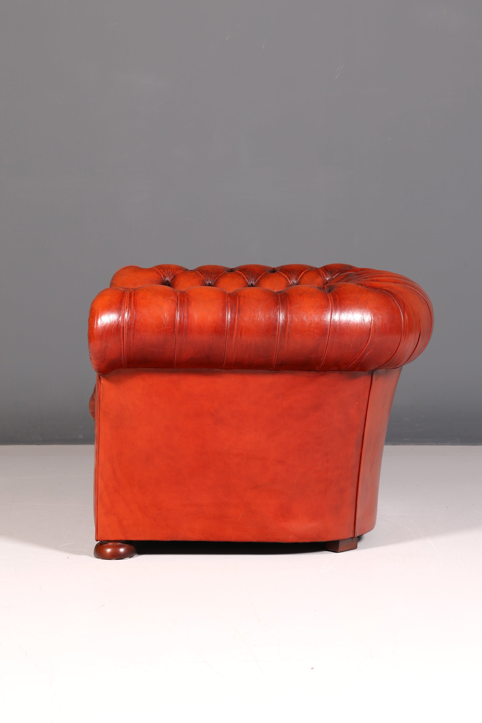 Stilvoller Original Chesterfield Sessel Englisch Echt Leder Armlehnsessel Lounge Herrensessel