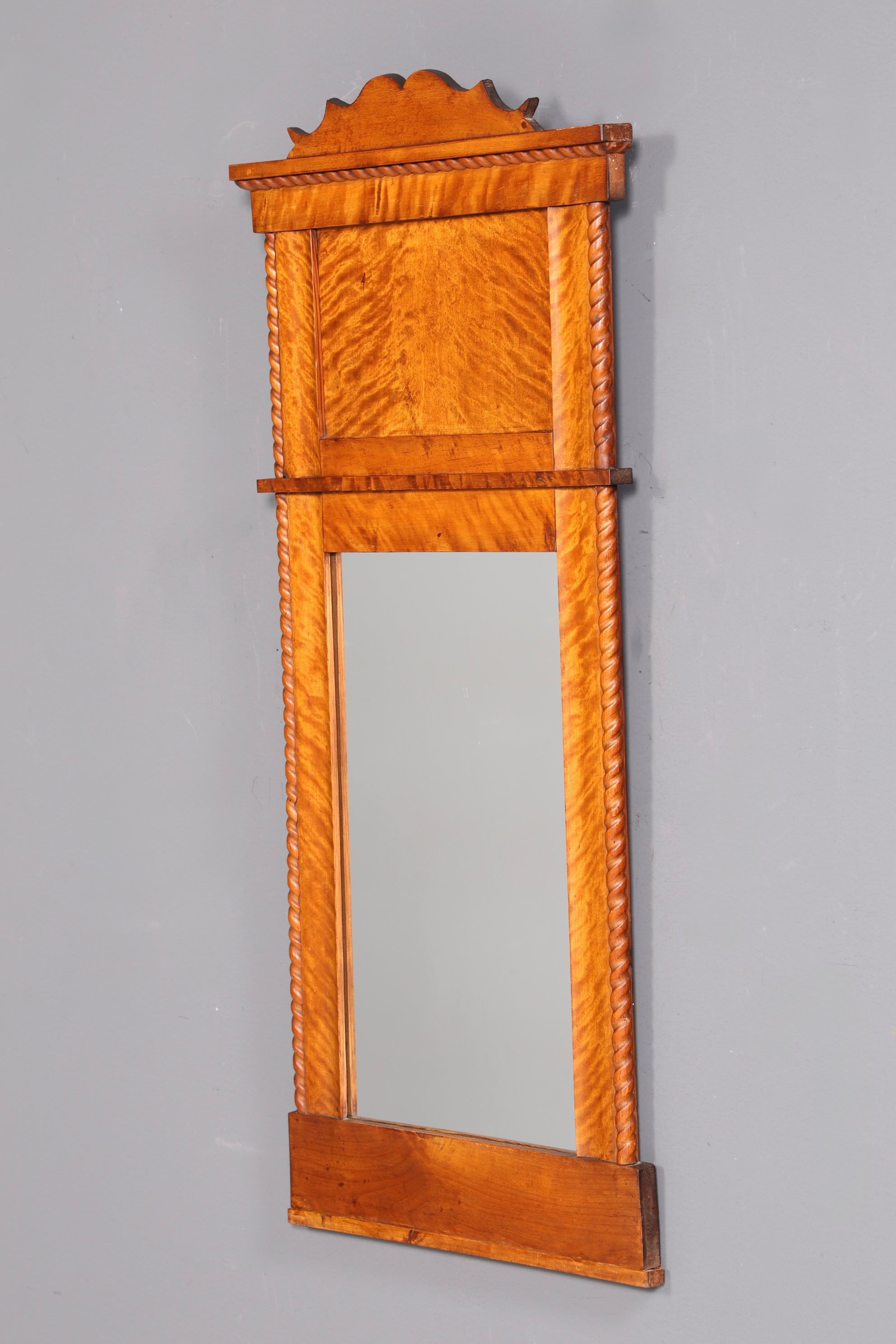 Wunderschöner Biedermeier Spiegel Wandspiegel Antik Holzspiegel Flurspiegel Garderobenspiegel