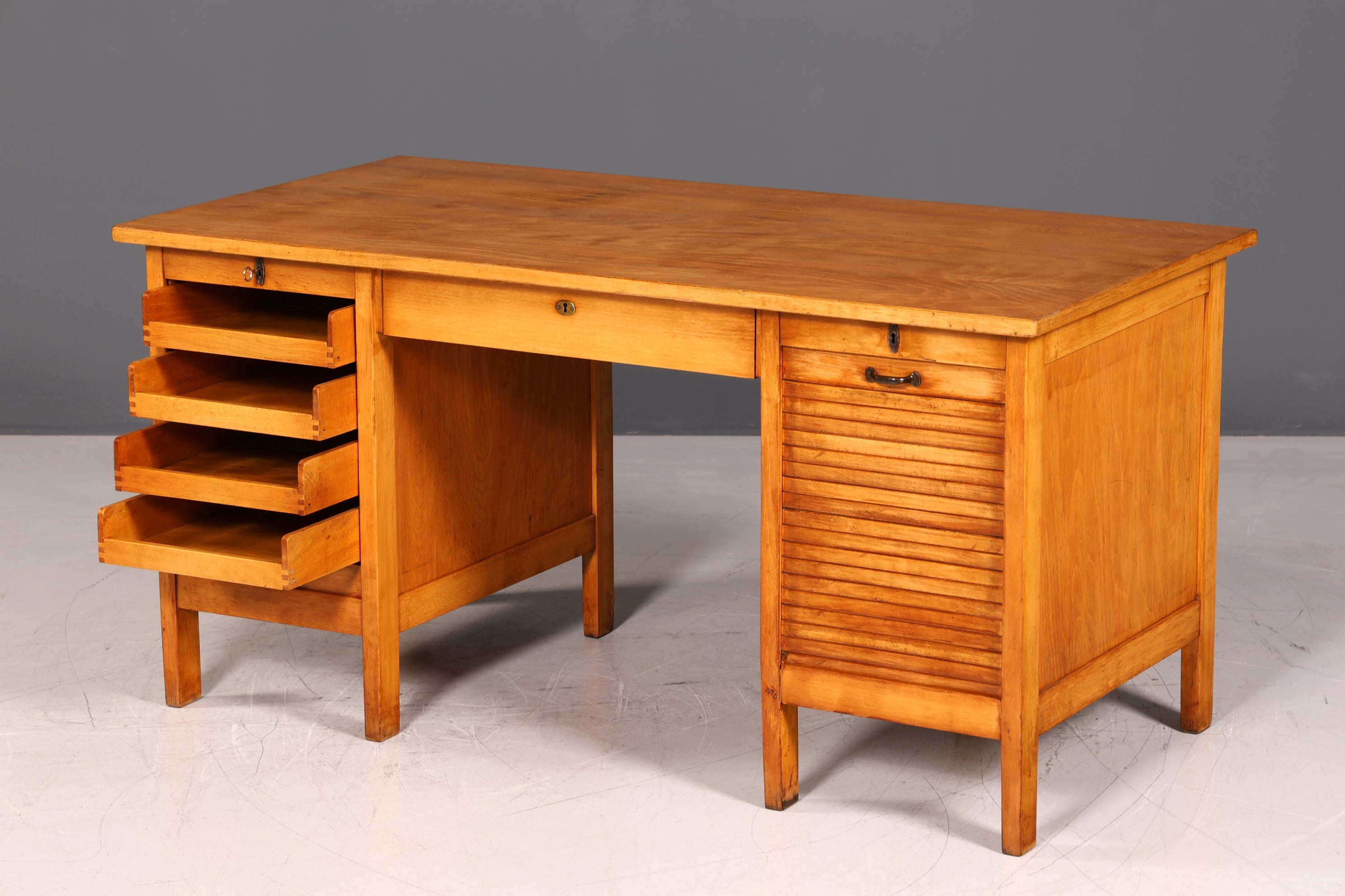 G148 Finish cm Wunderschöner Mid Century Schreibtisch Danish Design Bürotisch 60er Jahre Office Table