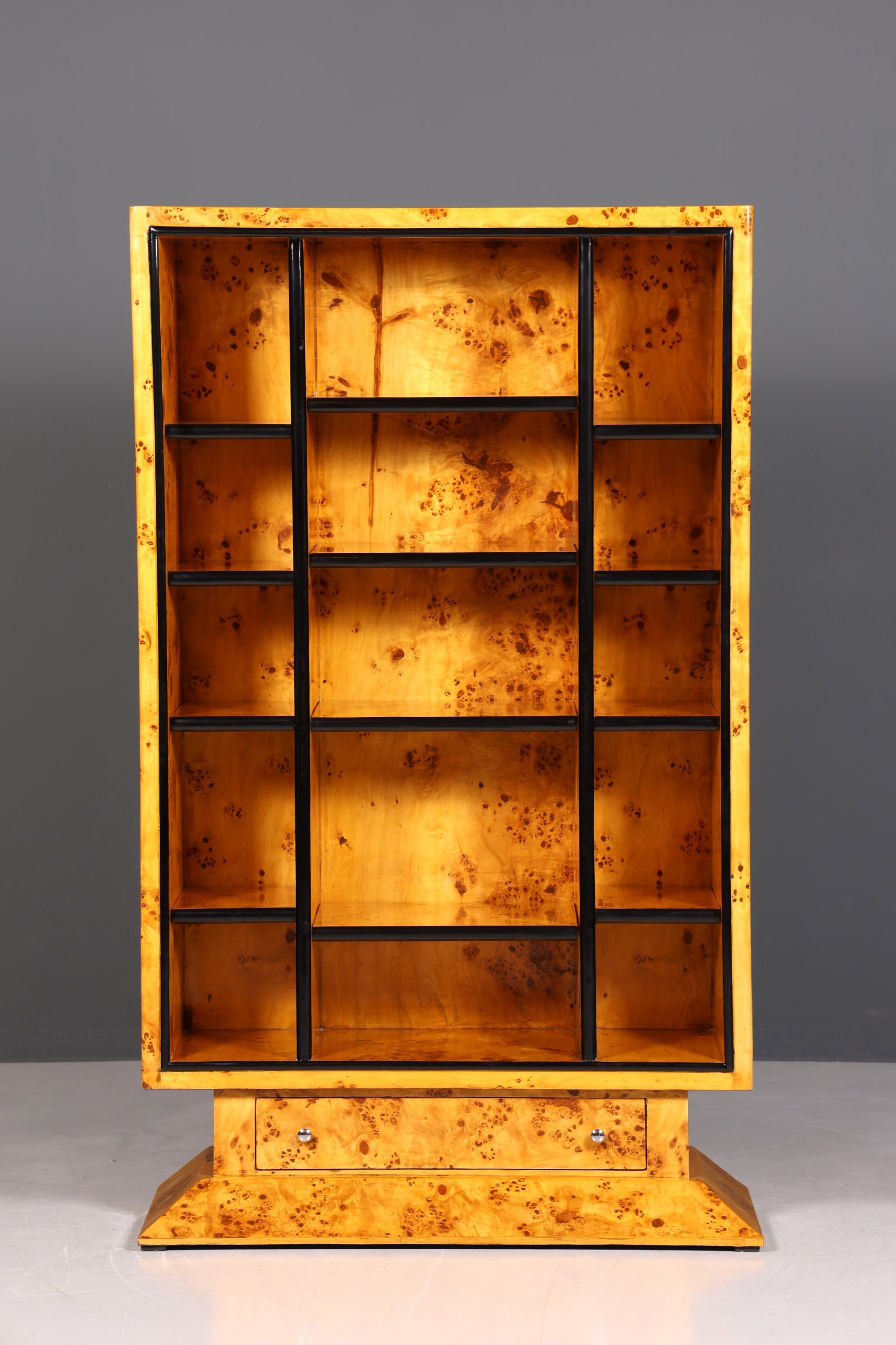 Beeindruckendes Art Deco Design Bücherregal Birke Luxus Regal Biedermeier Bibliothek