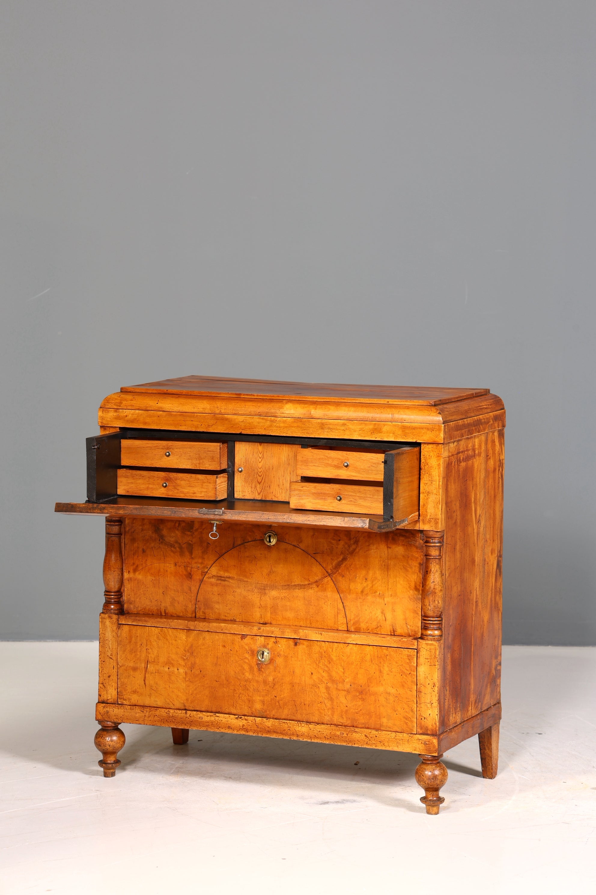 Wunderschöner Biedermeier Sekretär Antik Kommode Office Schreibkommode