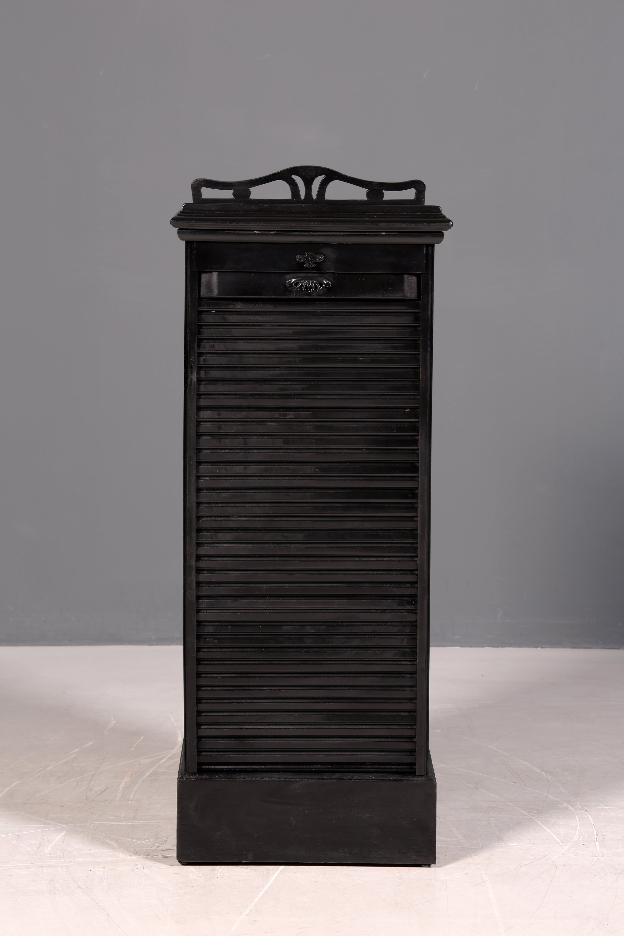 Stilvoller Jugendstil Rollladenschrank Antik Apothekerschrank Büroschrank Aktenschrank Holz