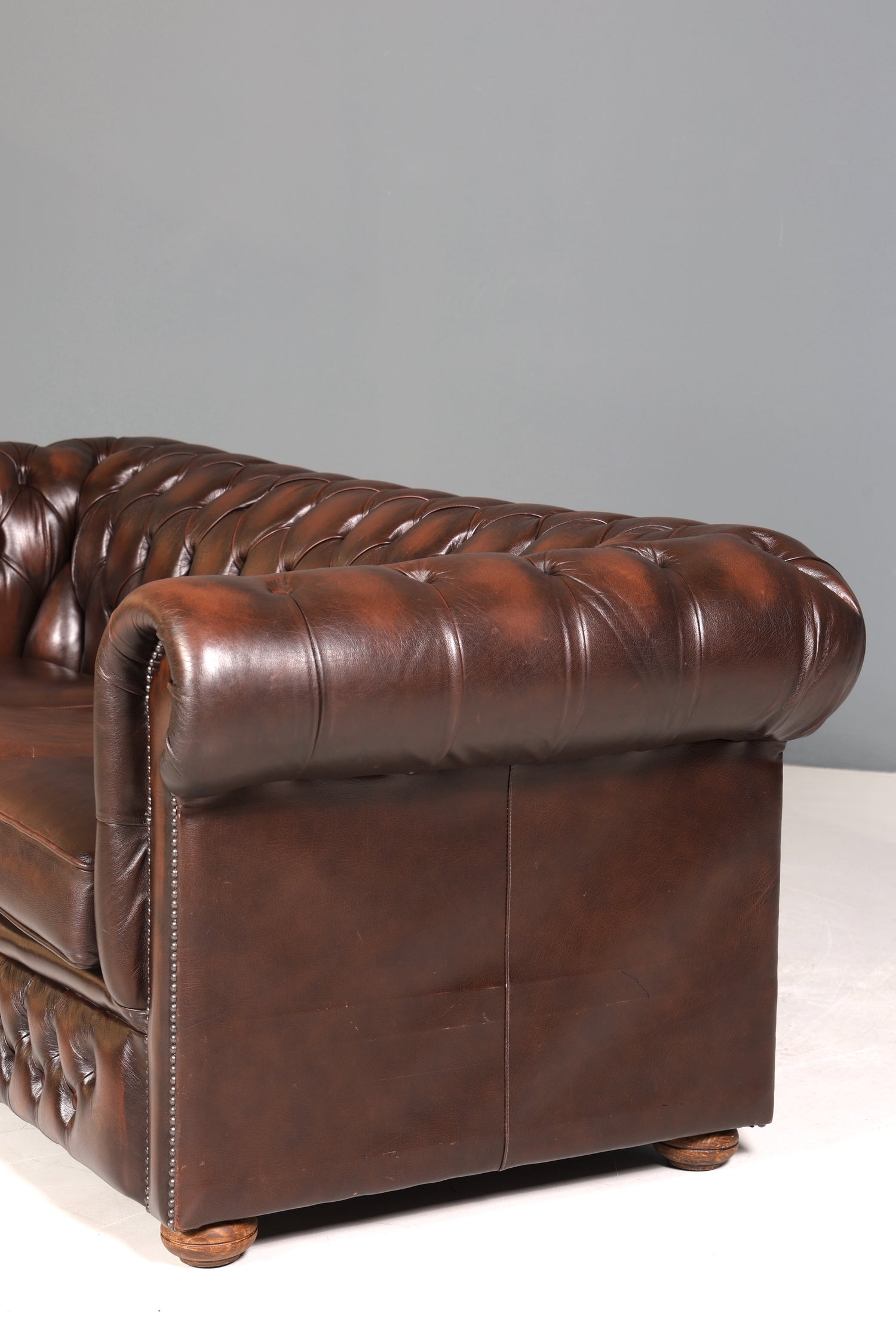 Wunderschönes Original Chesterfield Sofa 3- Sitzer echt Leder Couch Englisch 1 von 2