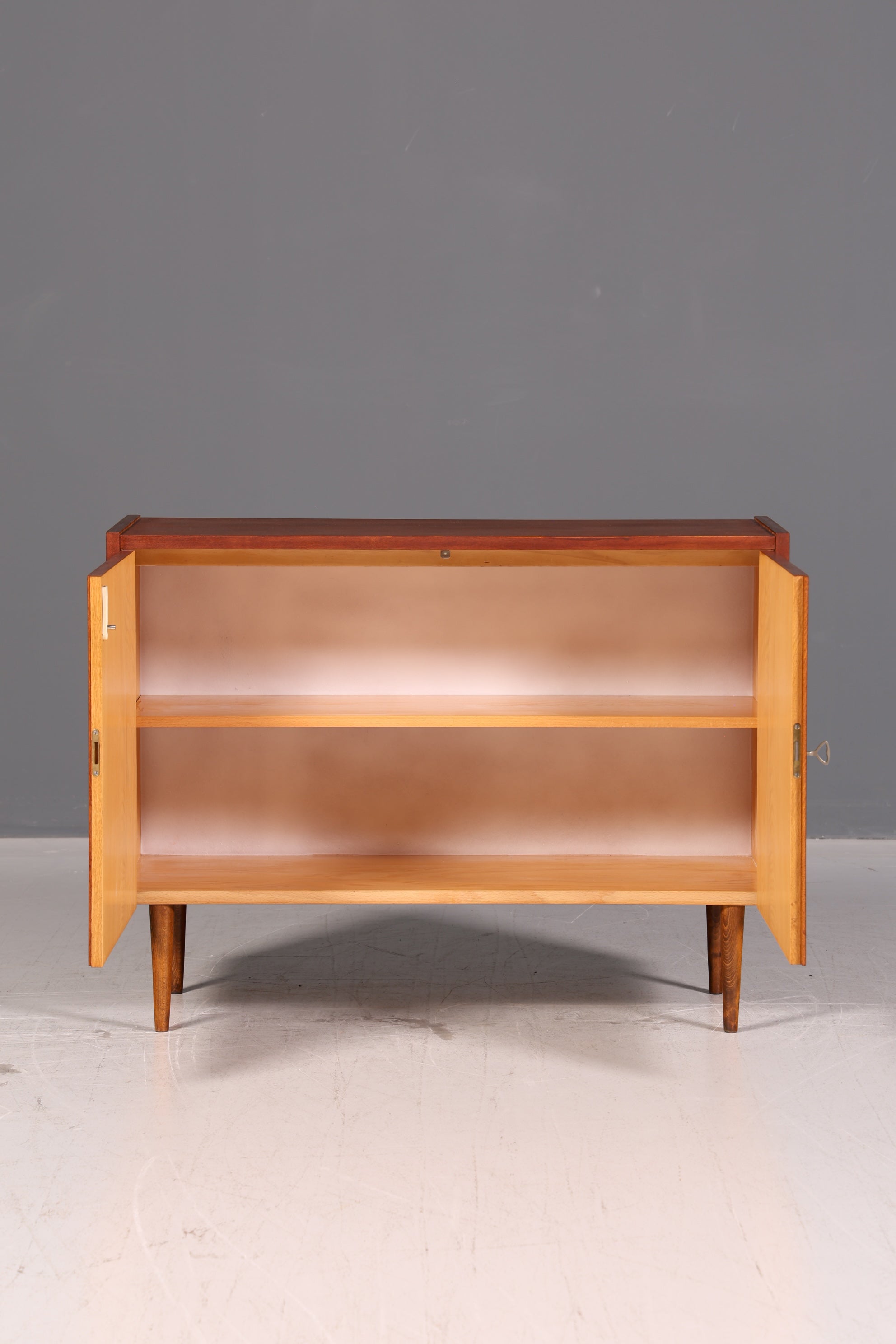 Wunderschöne Mid Century Kommode Vintage Schrank Retro Flur Kommode 60s Holz