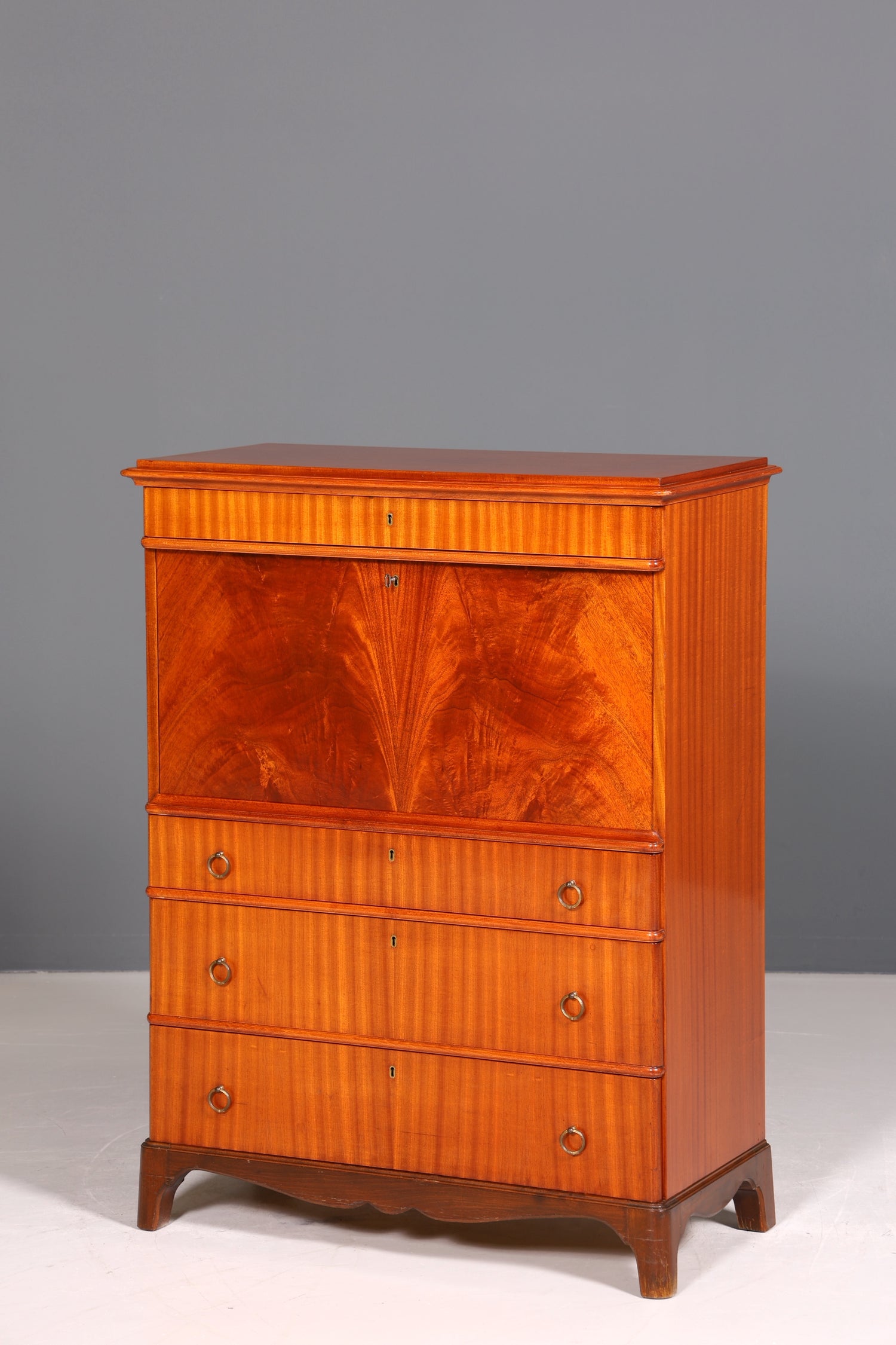 Traumhafter Sekretär im Antik Stil Büro Kommode Art Deco Stil 50s Vertiko Schreibkommode Kommode