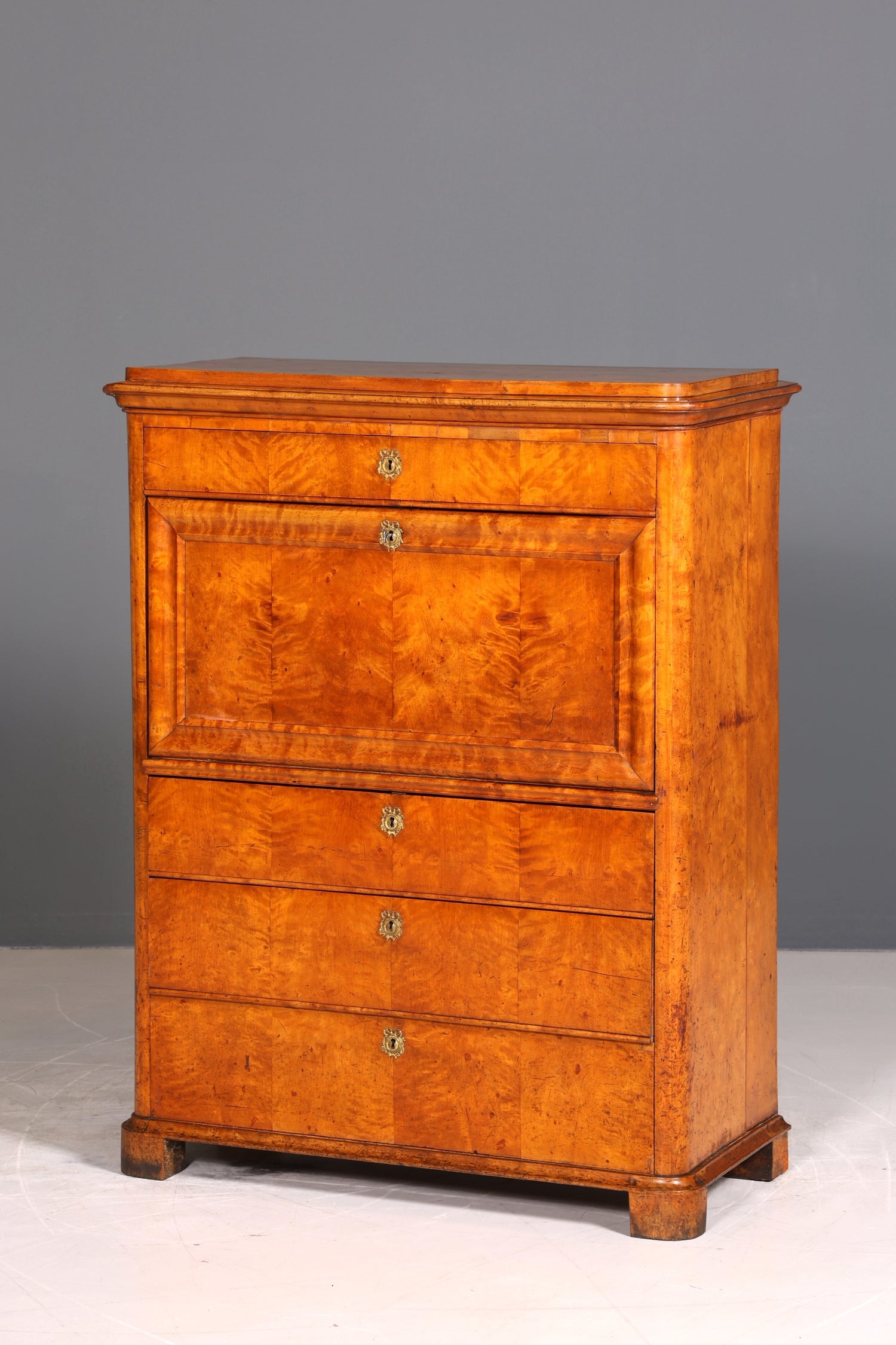 Edler Biedermeier Sekretär Vertiko Louis Philippe Highboard Kommode Schrank um 1880