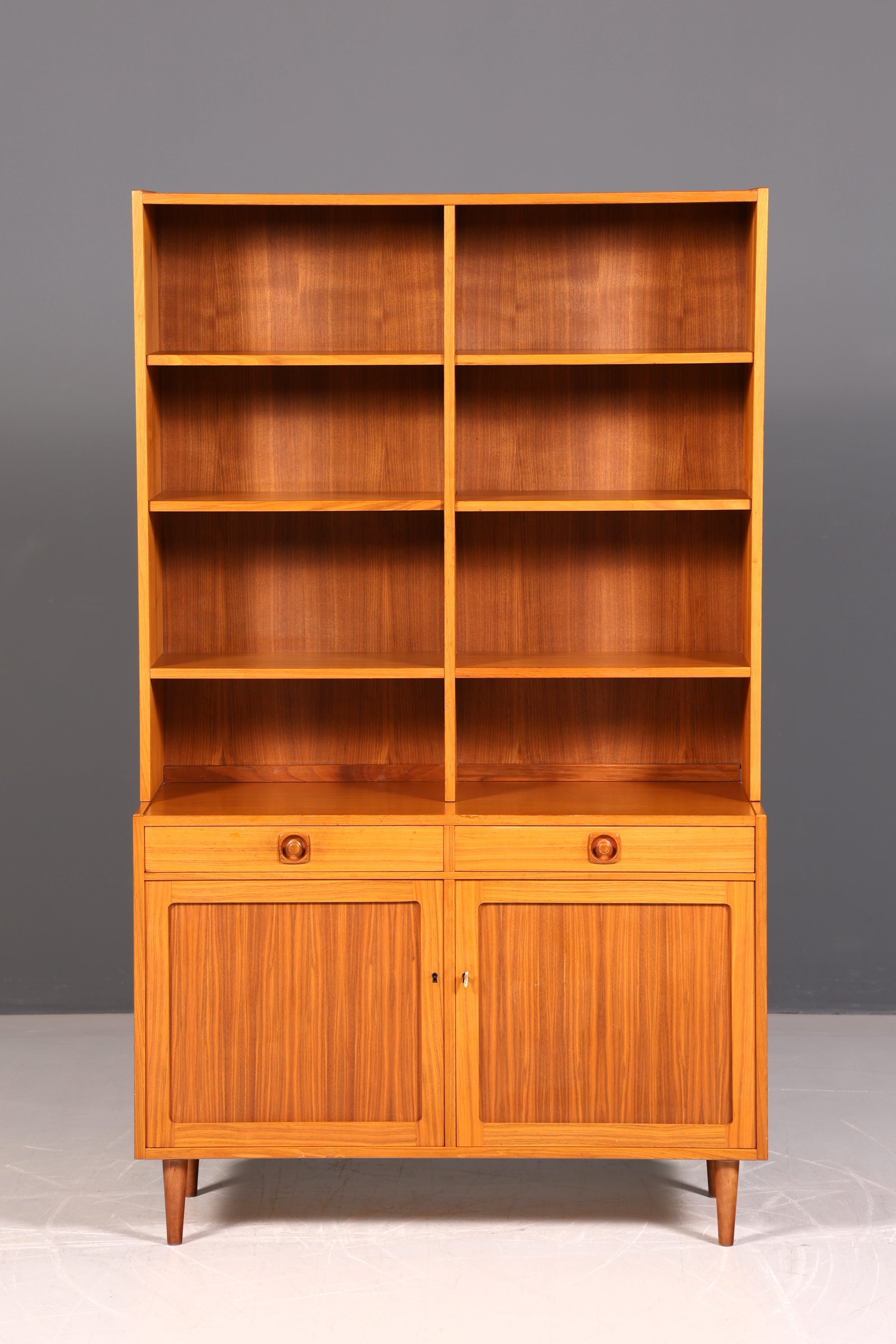 Traumhaftes Mid Century Regal Schrank Danish Design Retro Kommode Vintage Bücherregal 60er Jahre