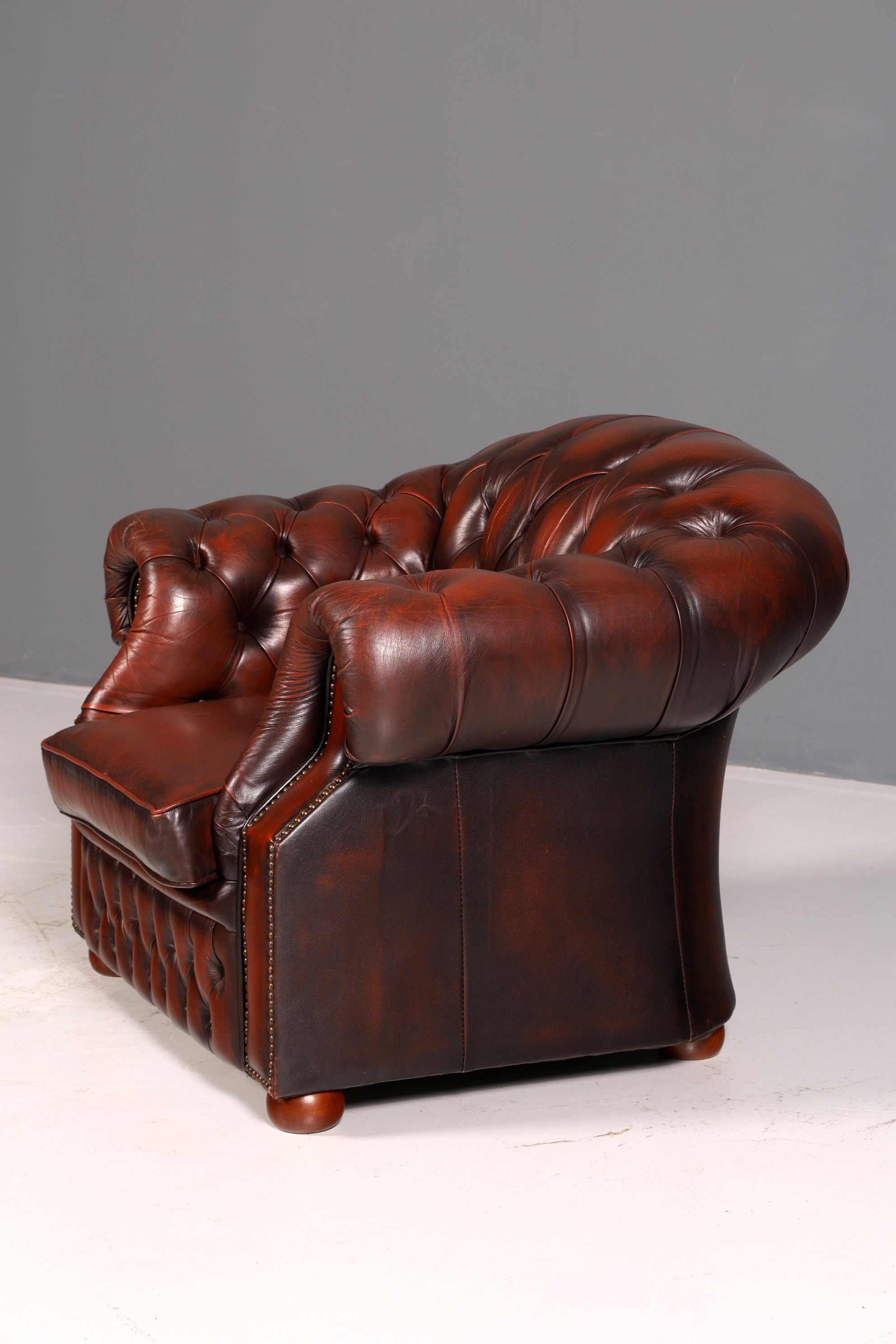 Wunderschöner Original Chesterfield Centurion Sessel Englischer Armlehnsessel Echt Leder Herrensessel Vintage 2 von 2