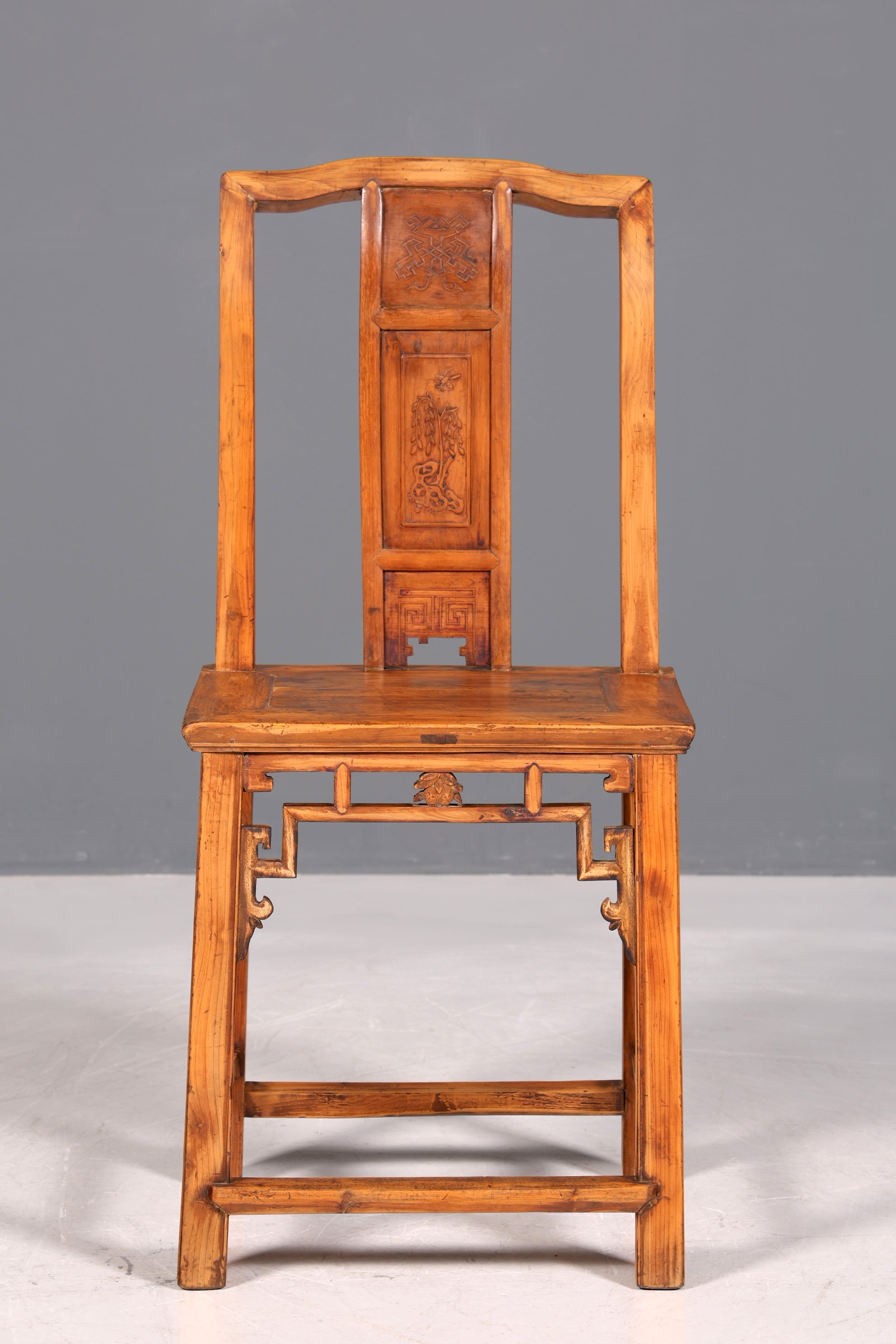 Wunderschöner Chinesischer Stuhl China Ming Stil Qing Dynastie Holzstuhl Antik Asiatischer Sekretär Stuhl