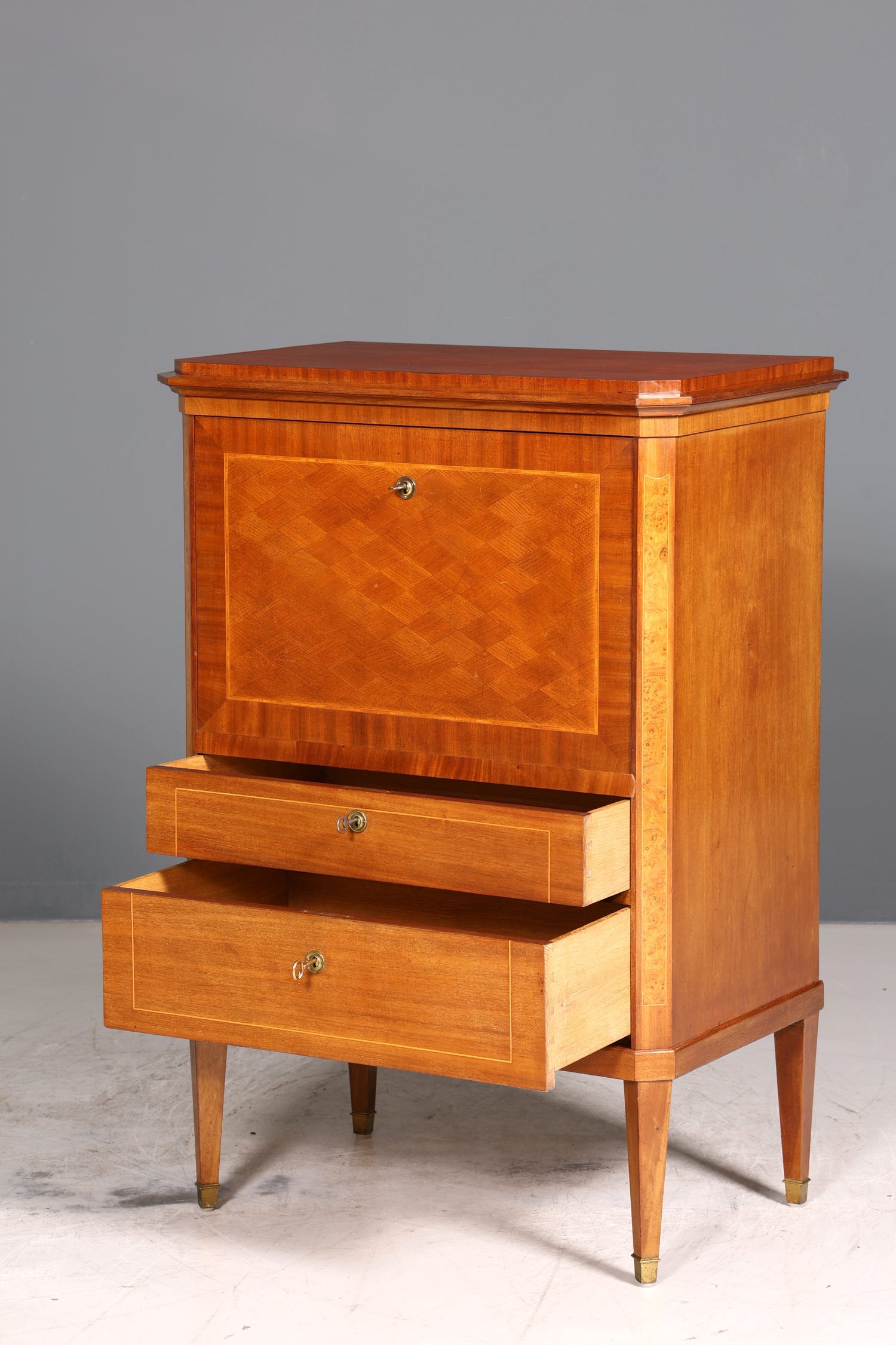 Traumhafter Sekretär Englisch Antik Biedermeier Stil Büro Kommode Vertiko Schreibkommode