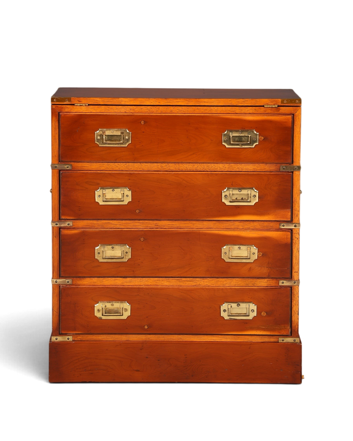 Hauptstadt Möblerei maritime Military Chest Kommode aus Holz mit Messingbeschlägen im englischen Kolonialstil