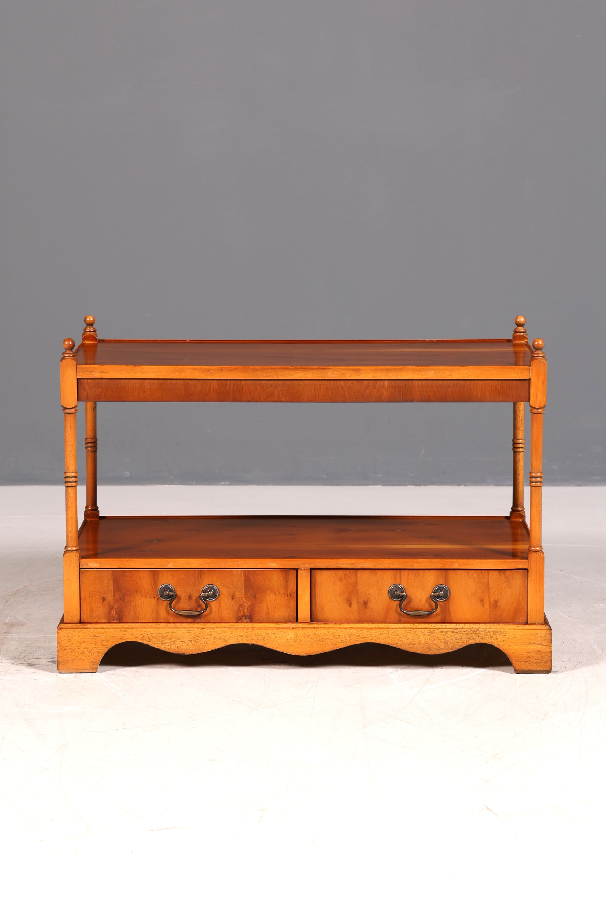 Wunderschöner Englischer Couchtisch Regency Stil Antik Ablagetisch Beistelltisch Schubladen Holz