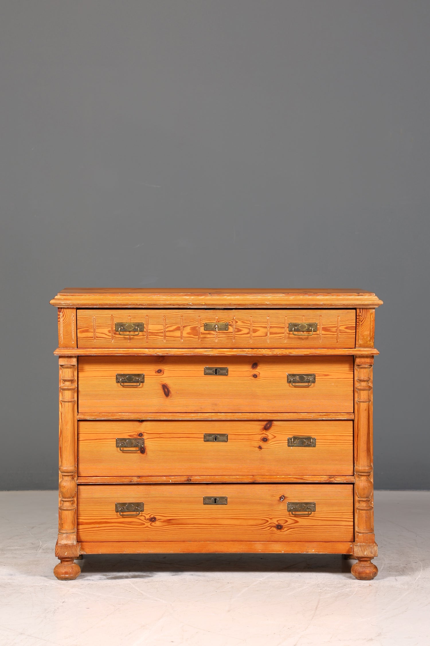 Wunderschöne Gründerzeit Kommode Weichholz Antik um 1880 Landhaus Stil Jugendstil Schubladen Kommode