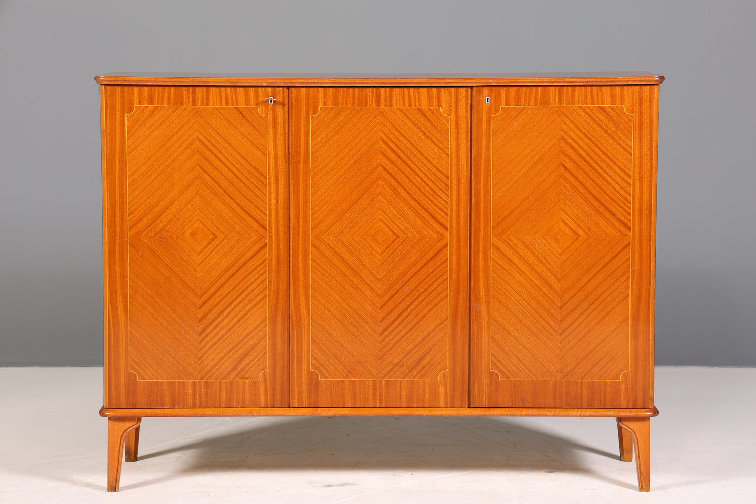 Wunderschönes Mid Century Highboard echt Holz Schrank Büro Kommode 60er Jahre