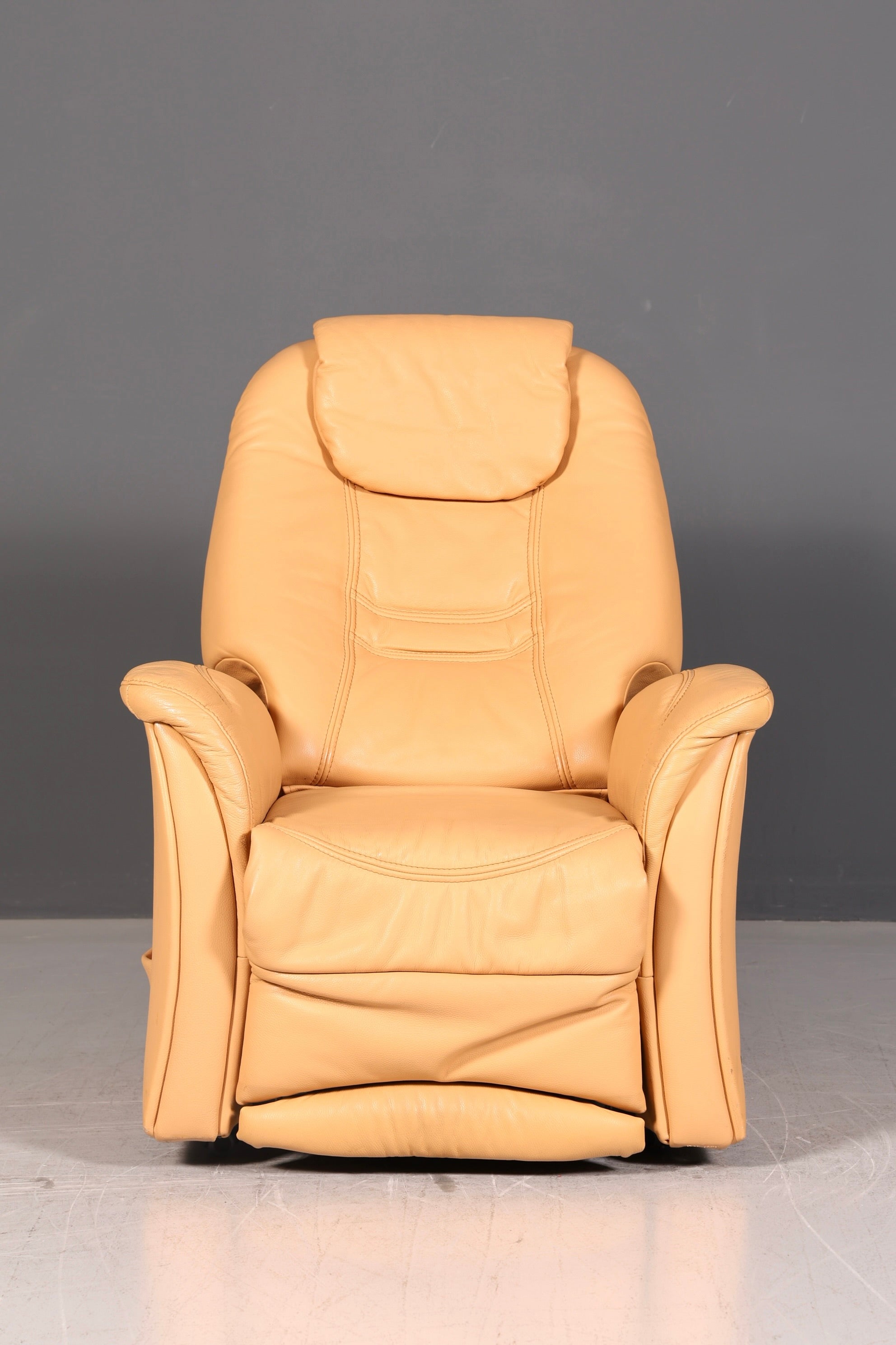 Wunderschöner Himolla Relaxsessel Echtleder Beige Fernsehsessel Ruhesessel mit Liegefunktion Vintage