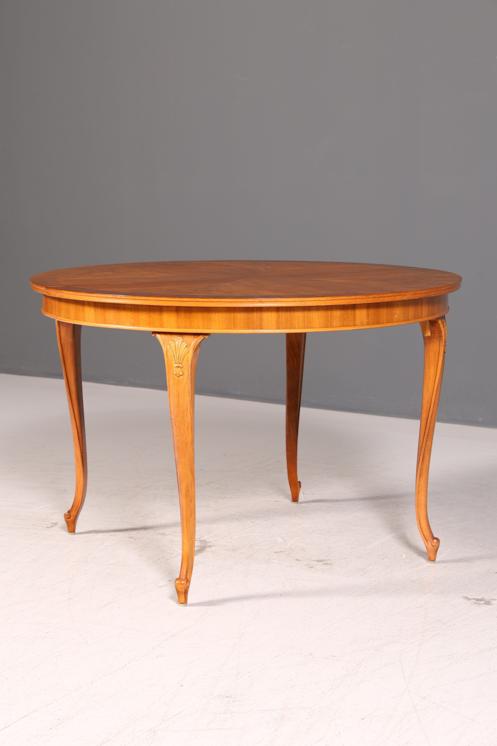 Edler Chippendale Esstisch Rund Ausziehbarer Küchentisch Barock Stil Tisch