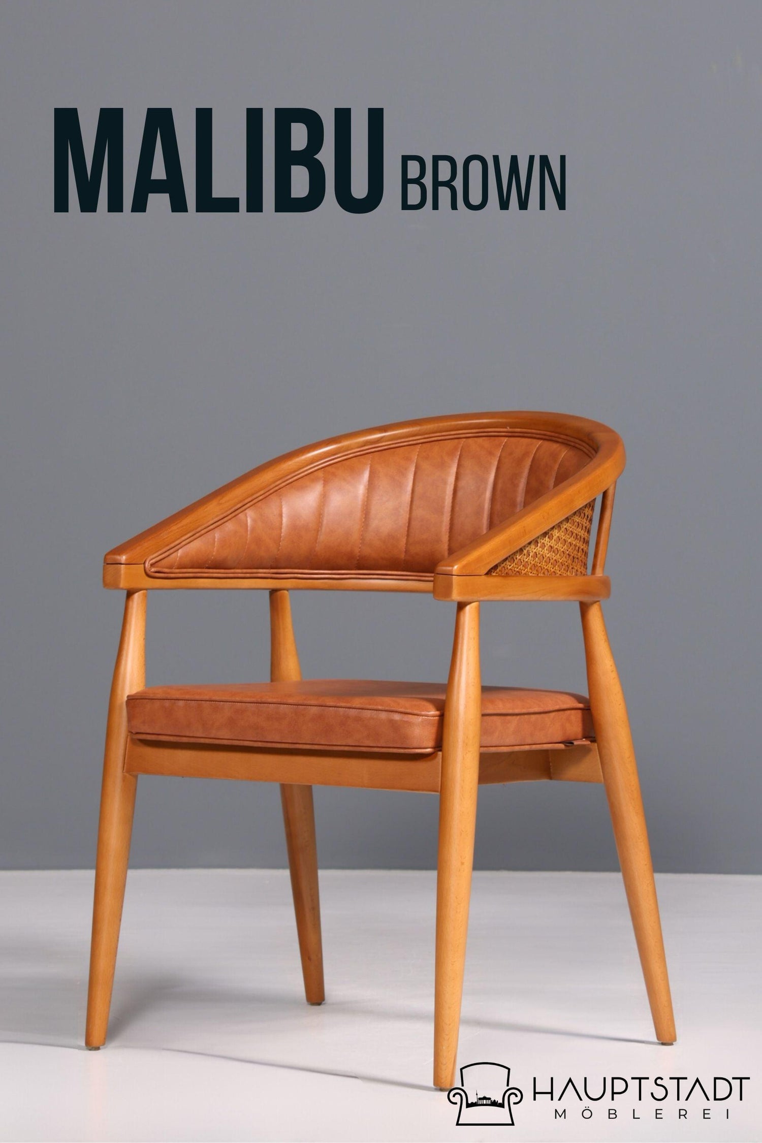 Edler Korbgeflecht Esszimmer Stuhl "Malibu Brown" Küchenstuhl Armlehnstuhl Buche Sekretär Stuhl