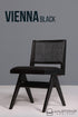 Sehr edler Korbgeflecht Stuhl "Vienna Black" schwarzer Bauhaus Relax Lounge Chair Küchenstuhl Sekretär Stuhl
