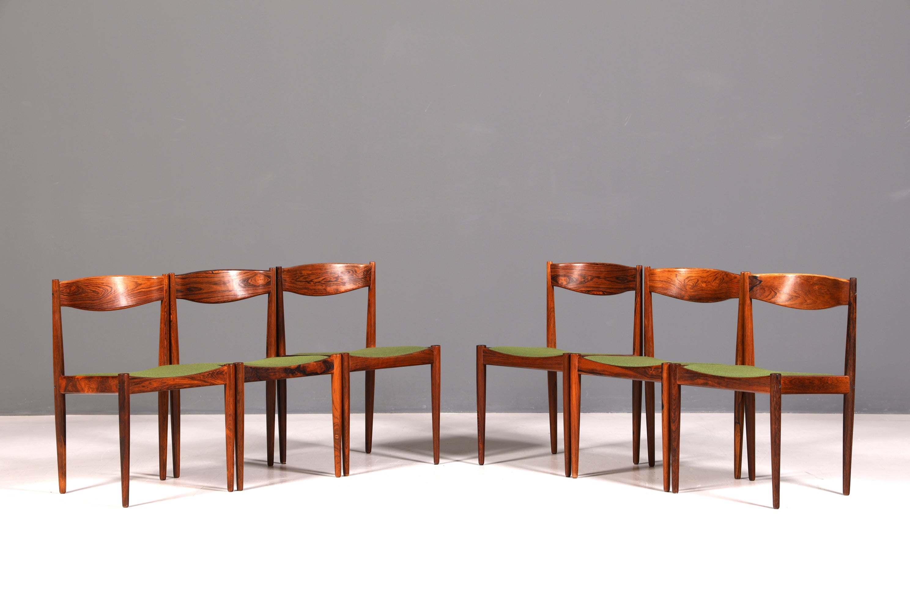 6x Mid Century Palisander Holz Stühle Henry W. Klein Bramin Made in Denmark Danish Design