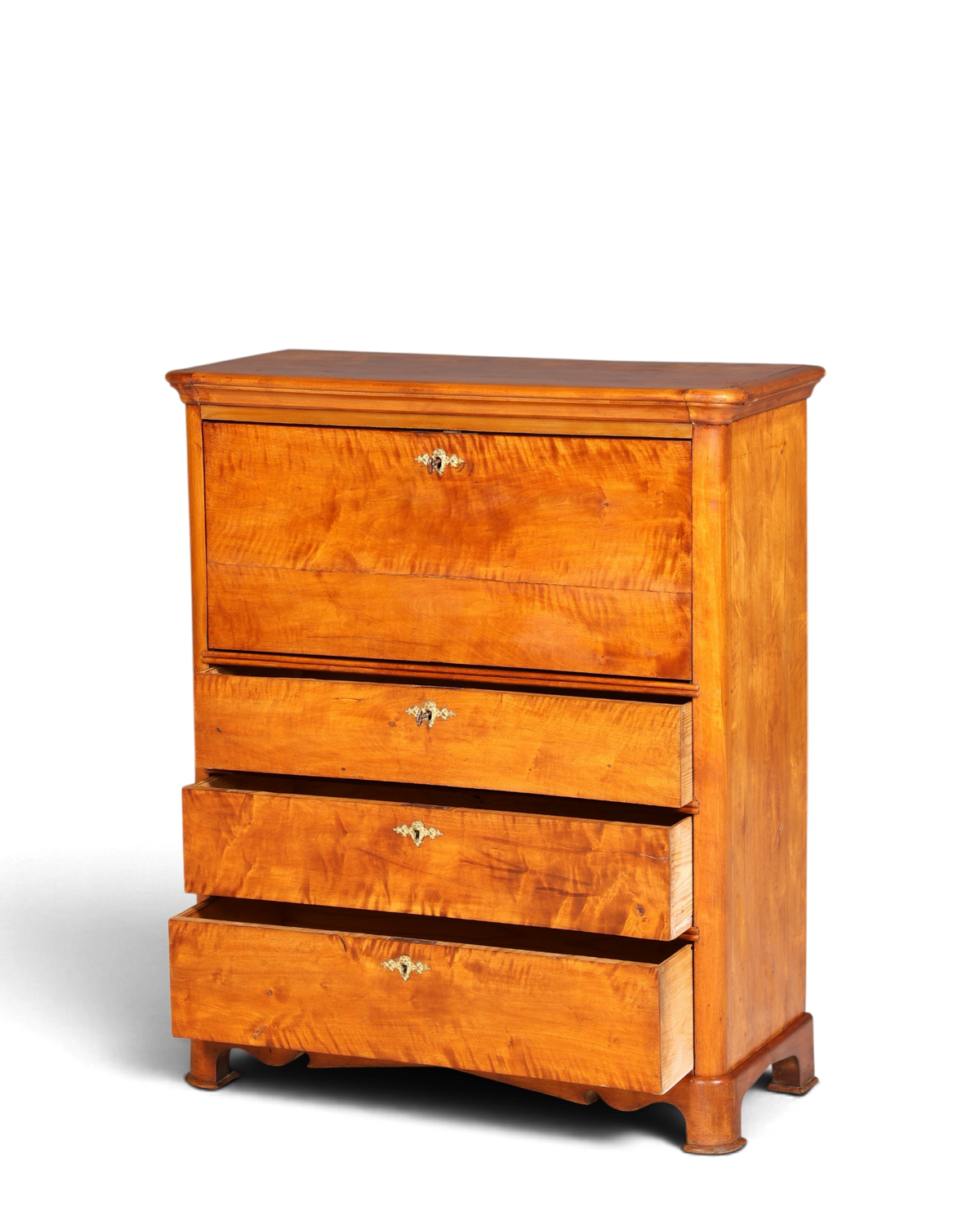 Stilvoller Biedermeier Sekretär Vertiko Louis Philippe Kommode Schubladenkommode