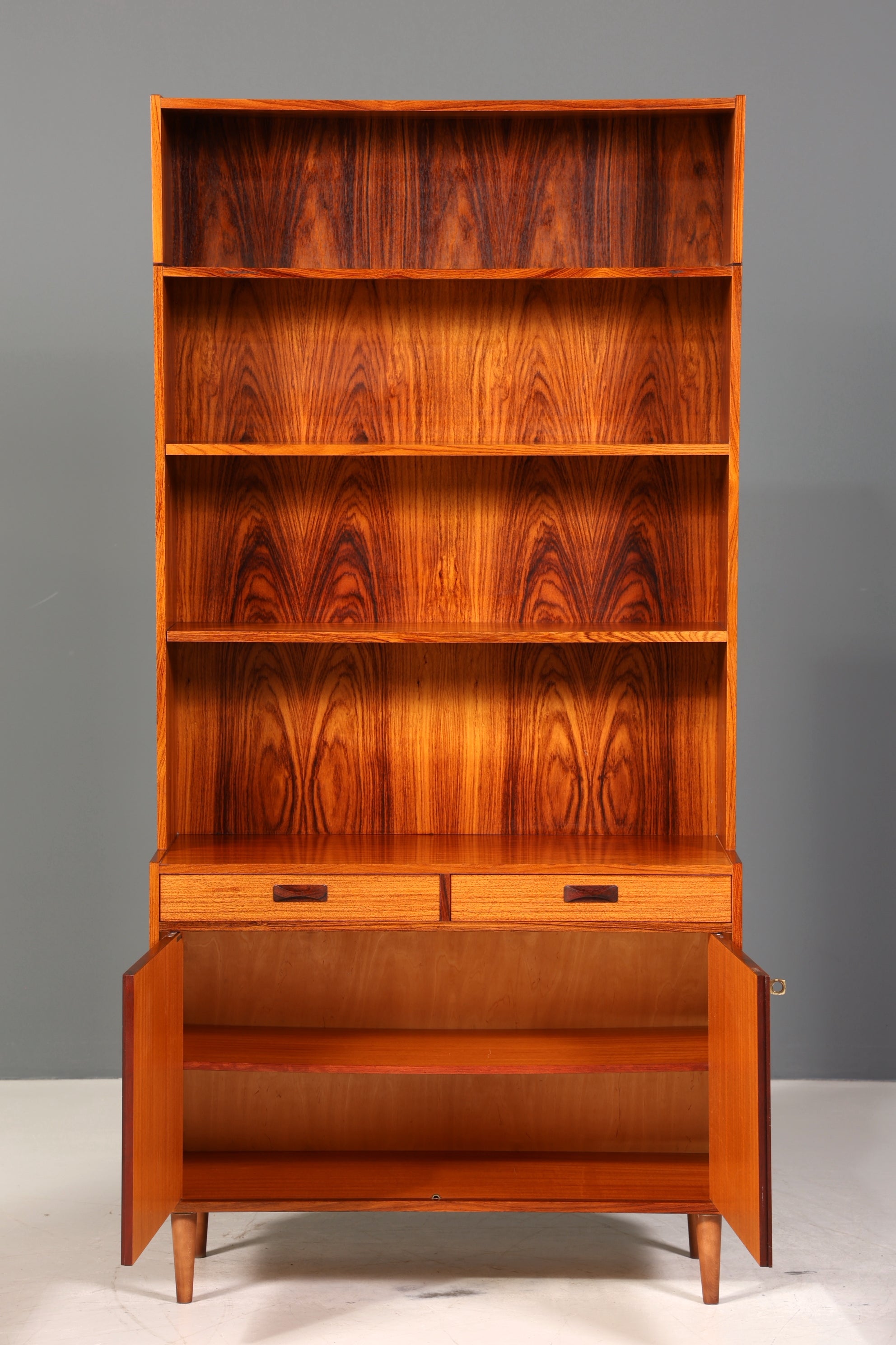 Traumhaftes Mid Century Regal echt Holz Schrank Danish Design Retro Kommode Vintage Bücherregal 60er Jahre 3 von 3