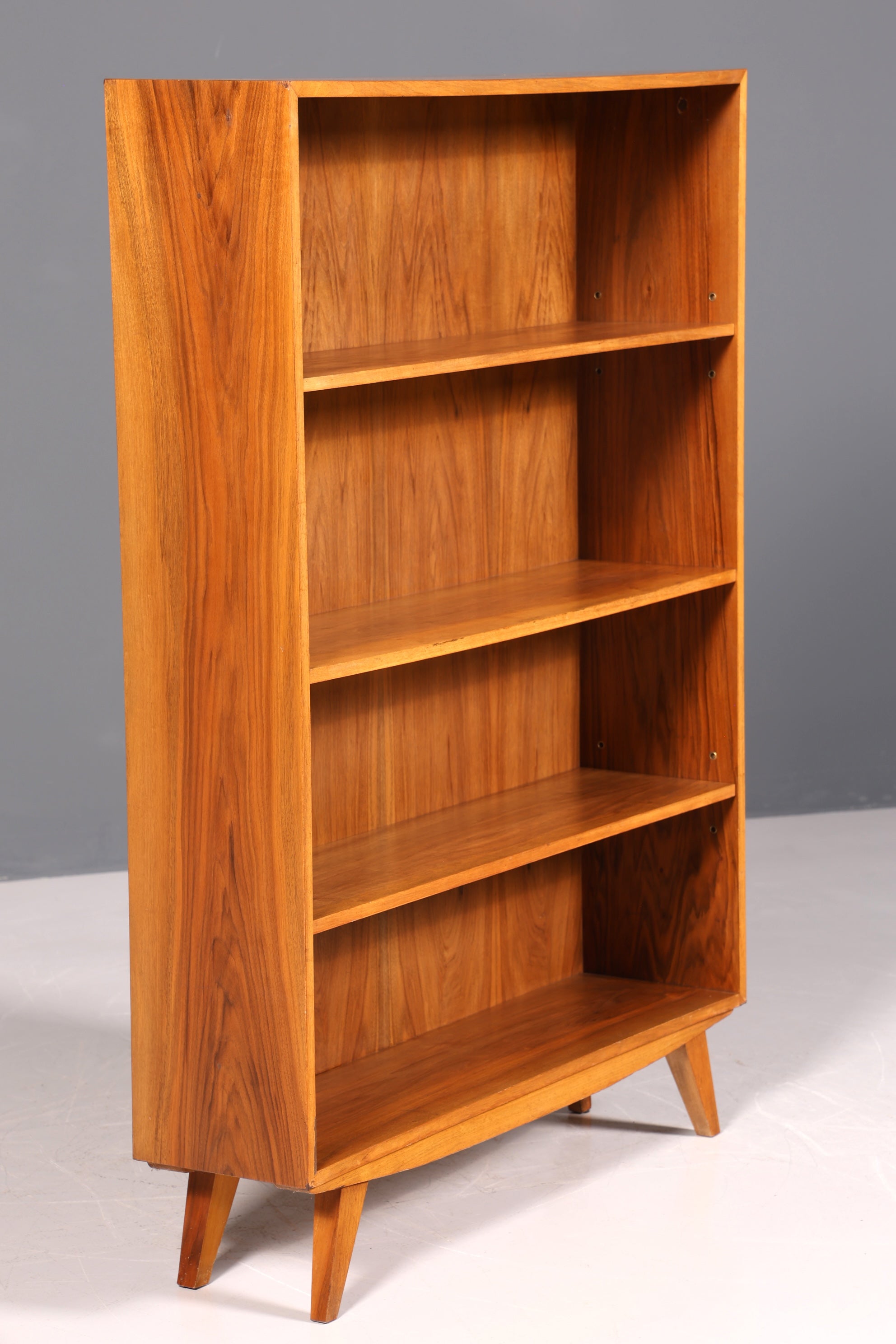 Wunderschönes Original Musterring Regal Mid Century Bücherregal Retro echt Holz Buchablage 1 von 2