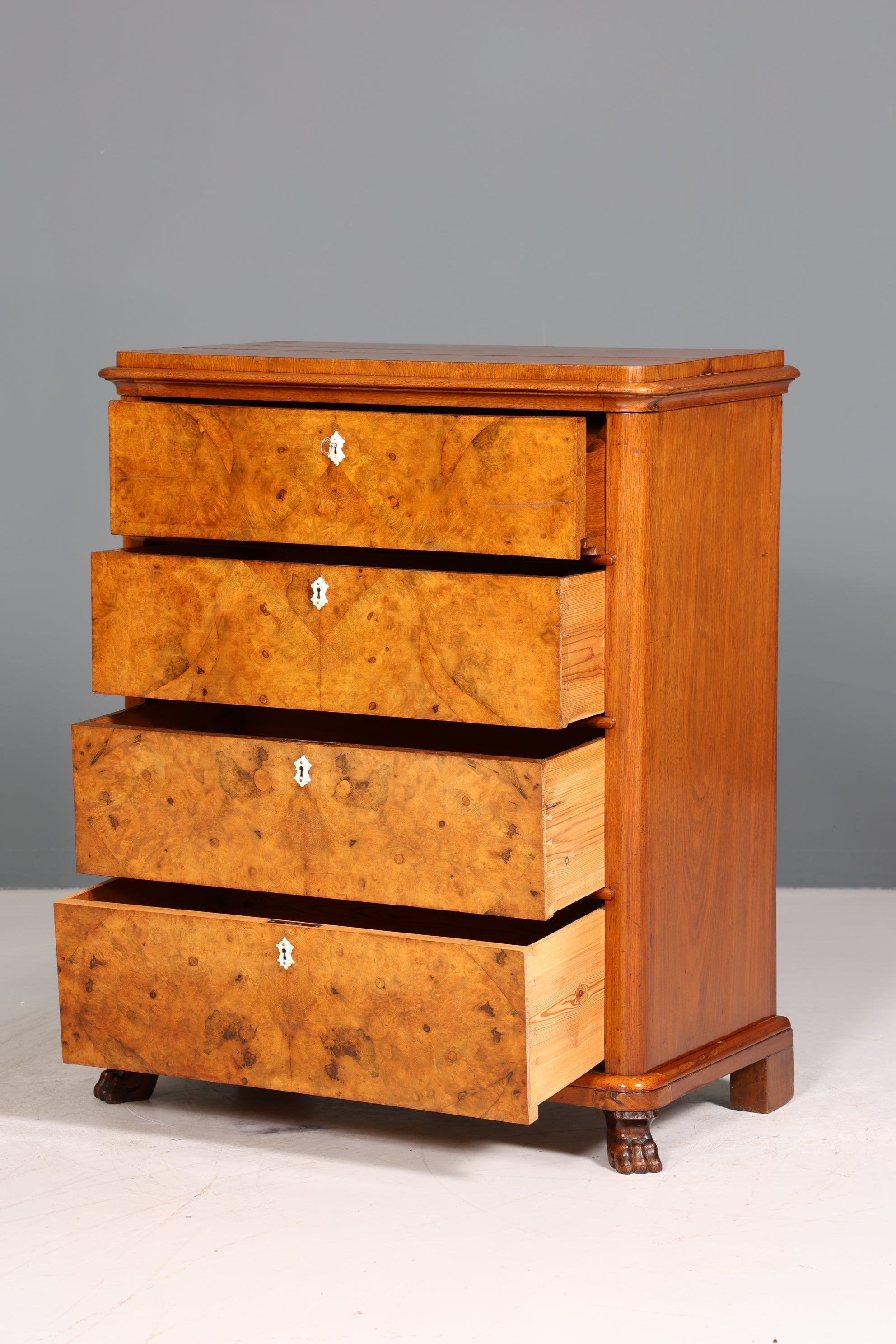 Stilvoller Louis Philippe Kommode Sekretär Vertiko Gründerzeit um 1880 Schreibtisch
