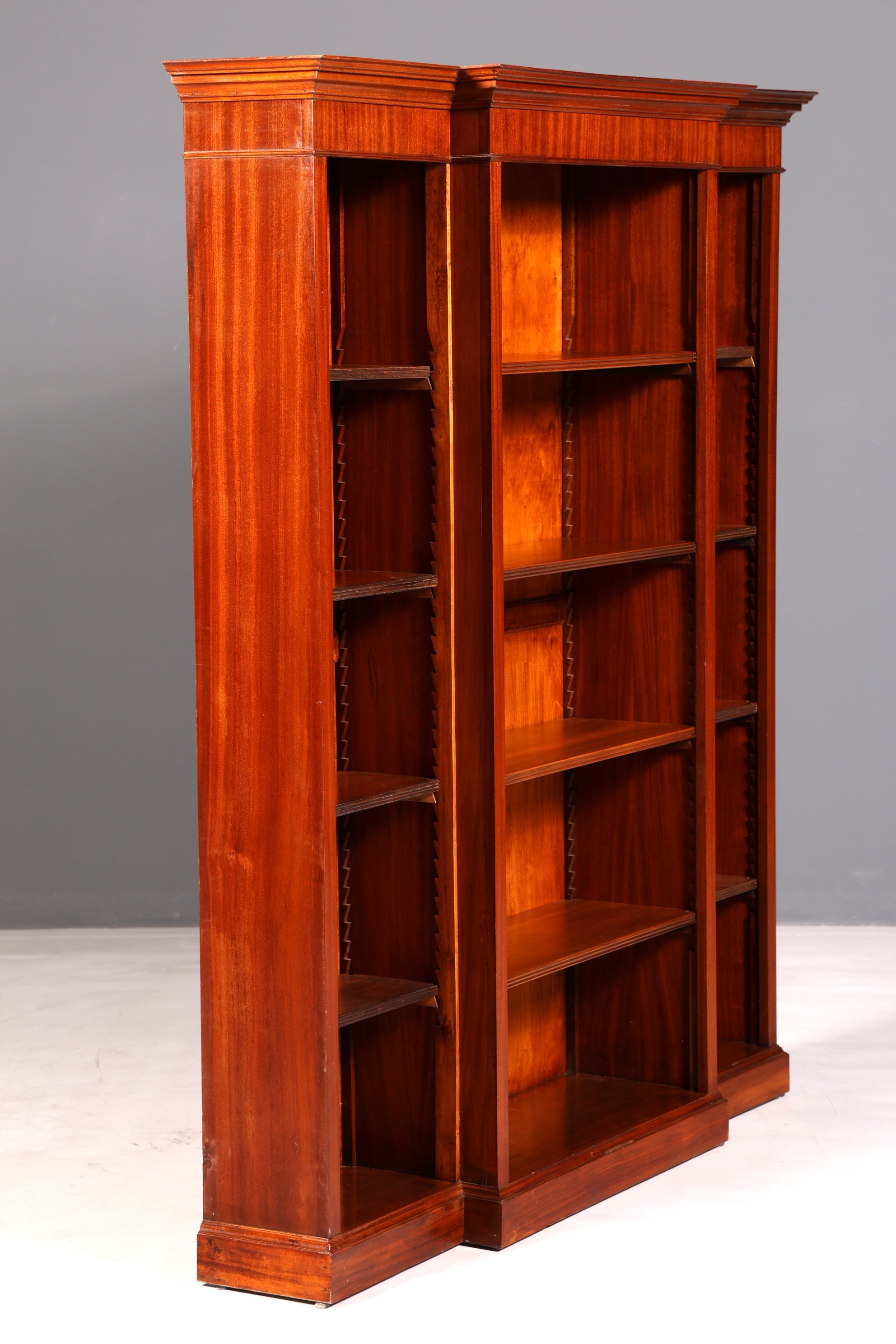 Beautiful XXL English Bookcase Antique Shelving Unit Freestanding Bookcase Bookshelf Book Storage Real Wood