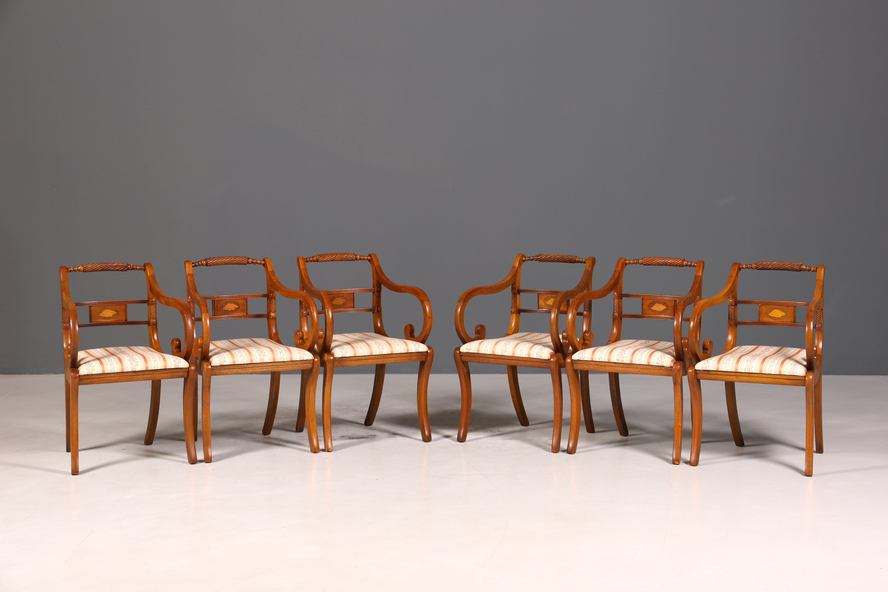 6x Wunderschöne Englische Stühle Englisch Dining Chairs Armlehnstuhl Set Küchenstühle Stuhlset Armlehnstühle