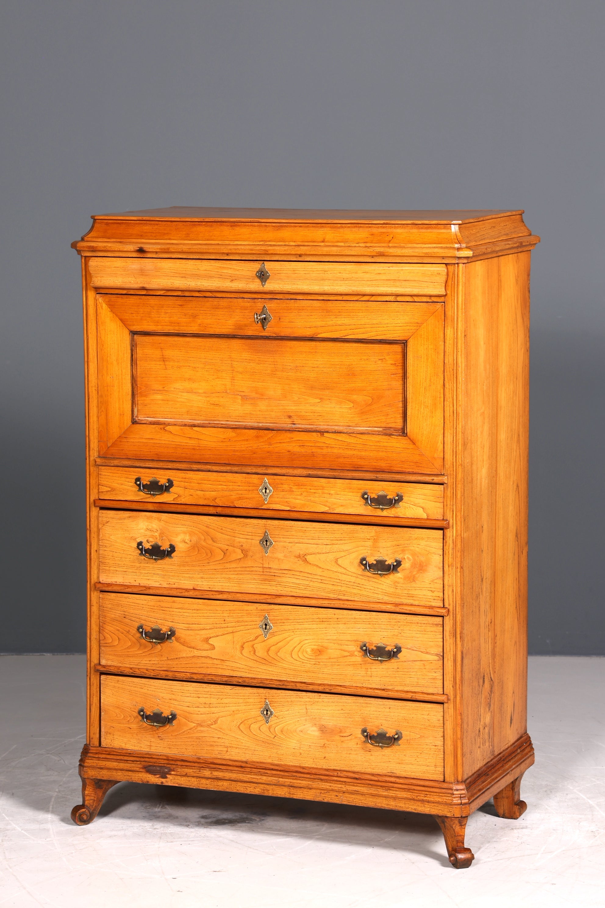 Wunderschöner Original Biedermeier Sekretär um 1860 Kommode Antik Bürokommode