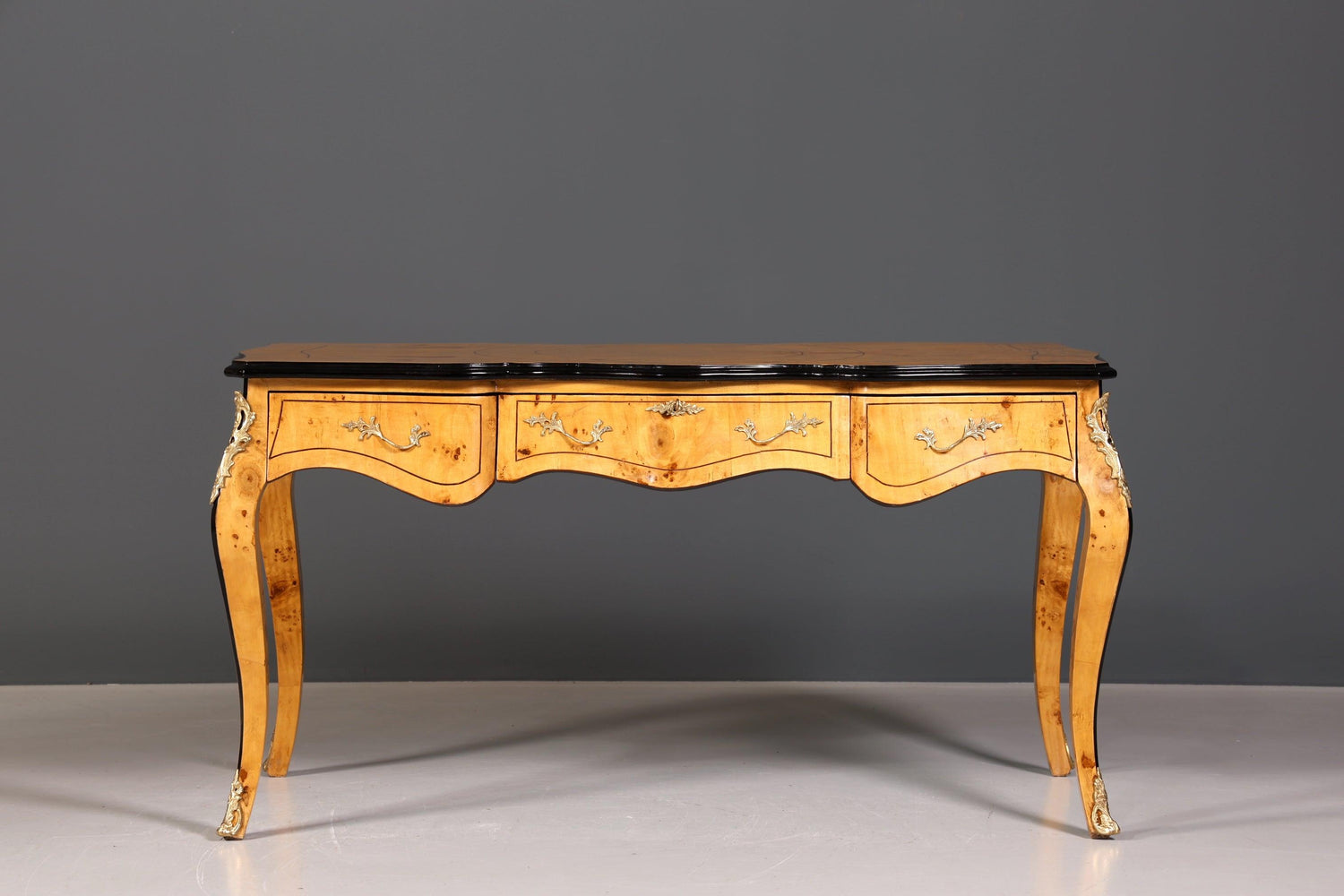 Eleganter Schreibtisch im Biedermeier Stil Bürotisch Birke Office Desk