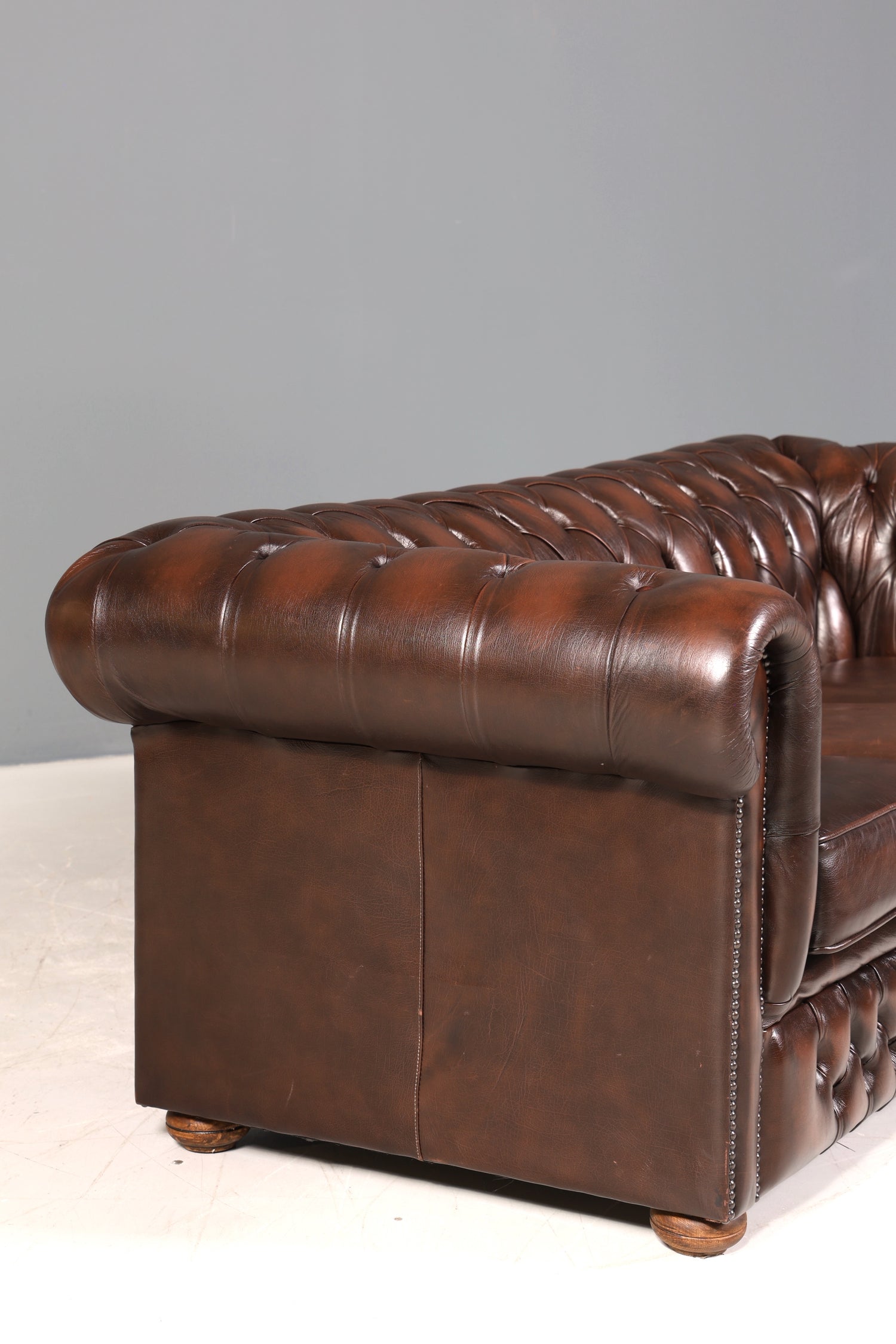 Wunderschönes Original Chesterfield Sofa 3- Sitzer echt Leder Couch Englisch 1 von 2