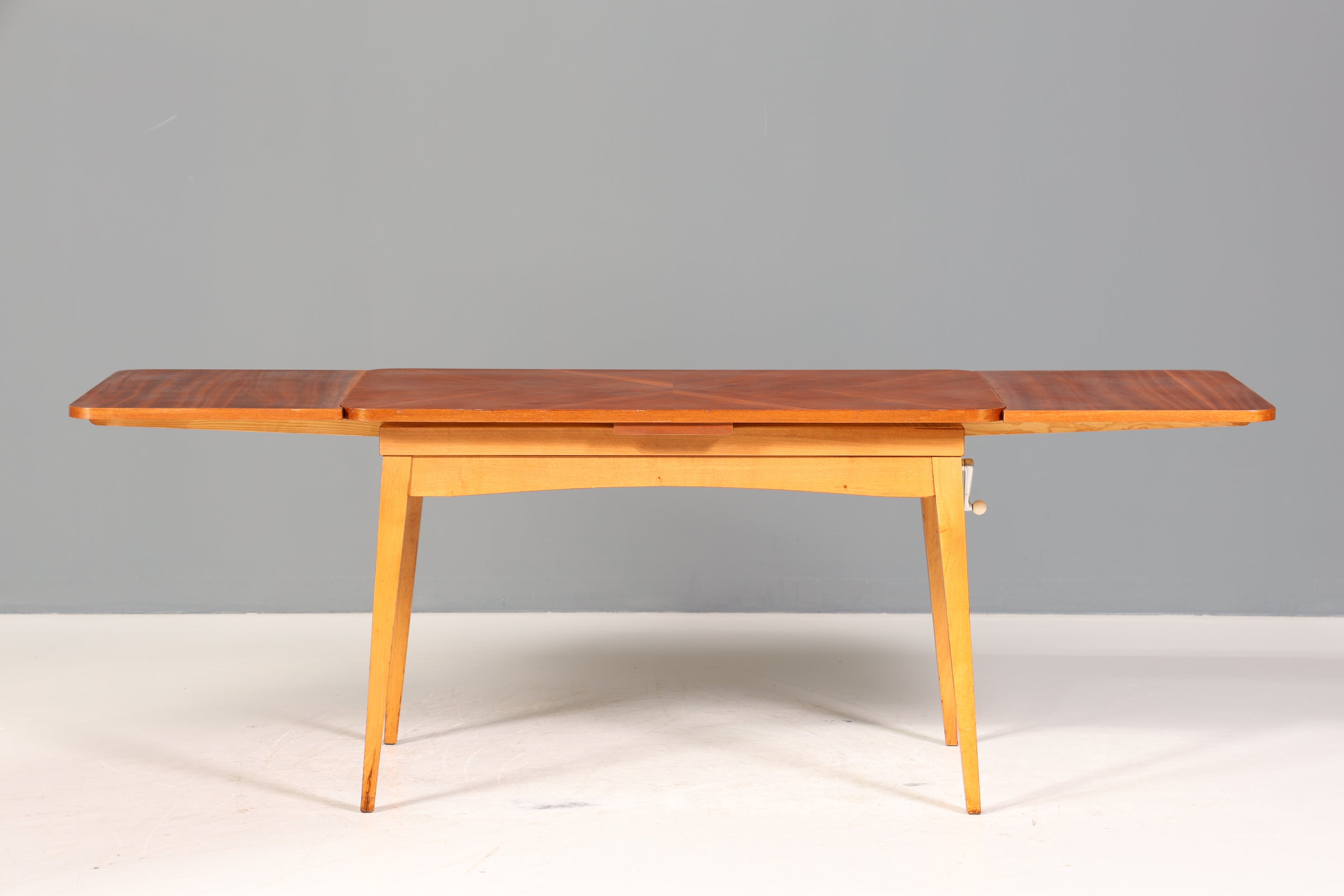 Wunderschöner Mid Century Tisch ausziehbar Retro Esstisch Vintage Küchentisch Höhenverstellbar