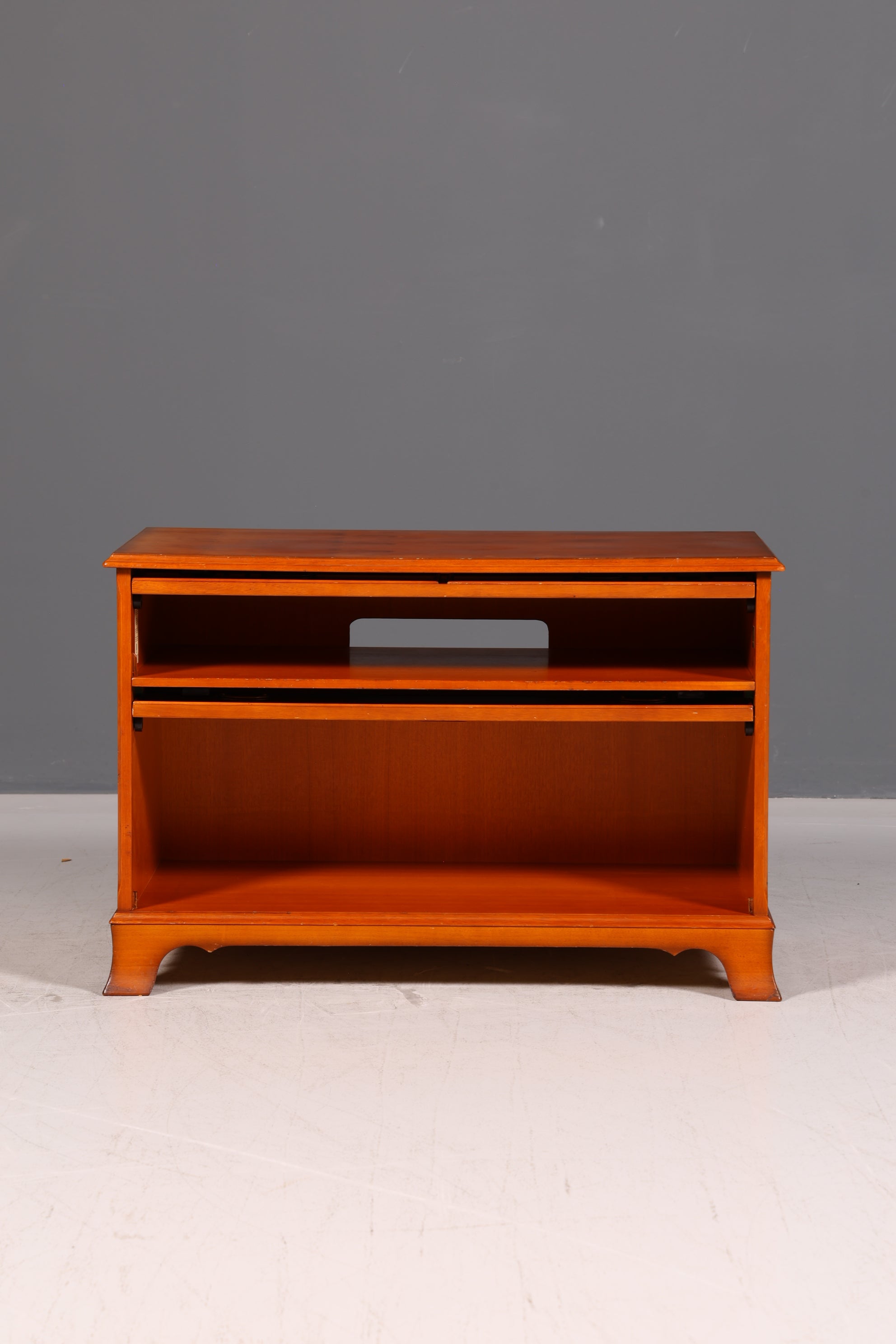 Edle Original Heldense Kommode Eibe Englisch 60s Hifi Schrank TV Schrank Klappschrank Vintage