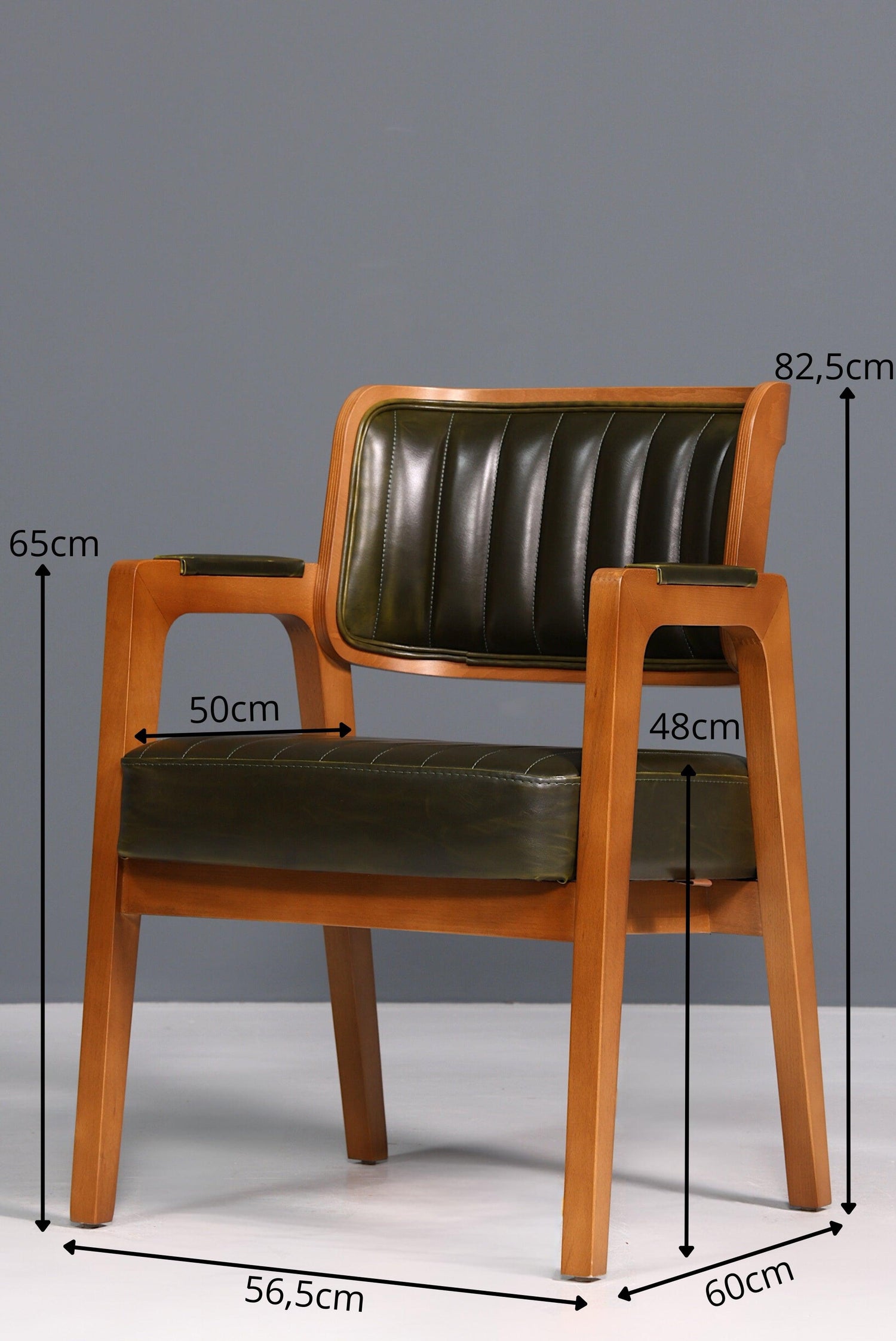 Edler Armlehnstuhl "Lima" Esszimmerstuhl mit Korbgeflecht in grün Küchenstuhl Armlehnstuhl