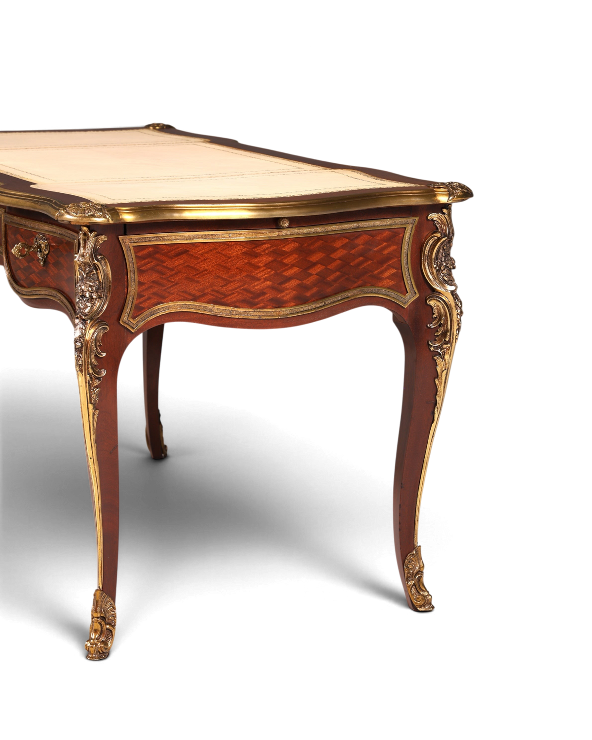 G078 Finish - Louis XV Barock Schreibtisch usw. Messing Zarge, Preis muss ich noch recherchieren