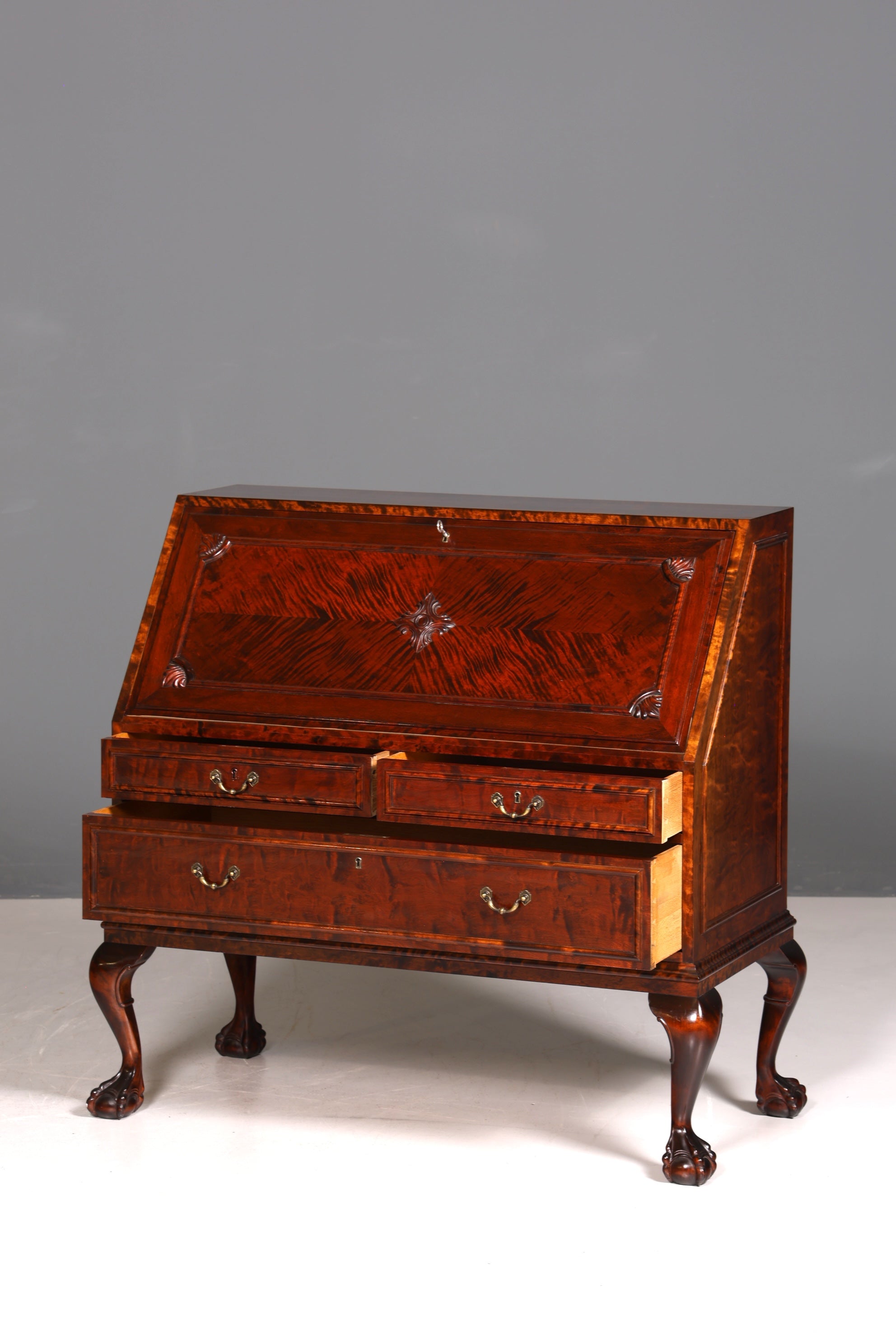 Stilvoller Sekretär um 1930 Büro Kommode echt Holz Schreibtisch Bürokommode Office Secretary