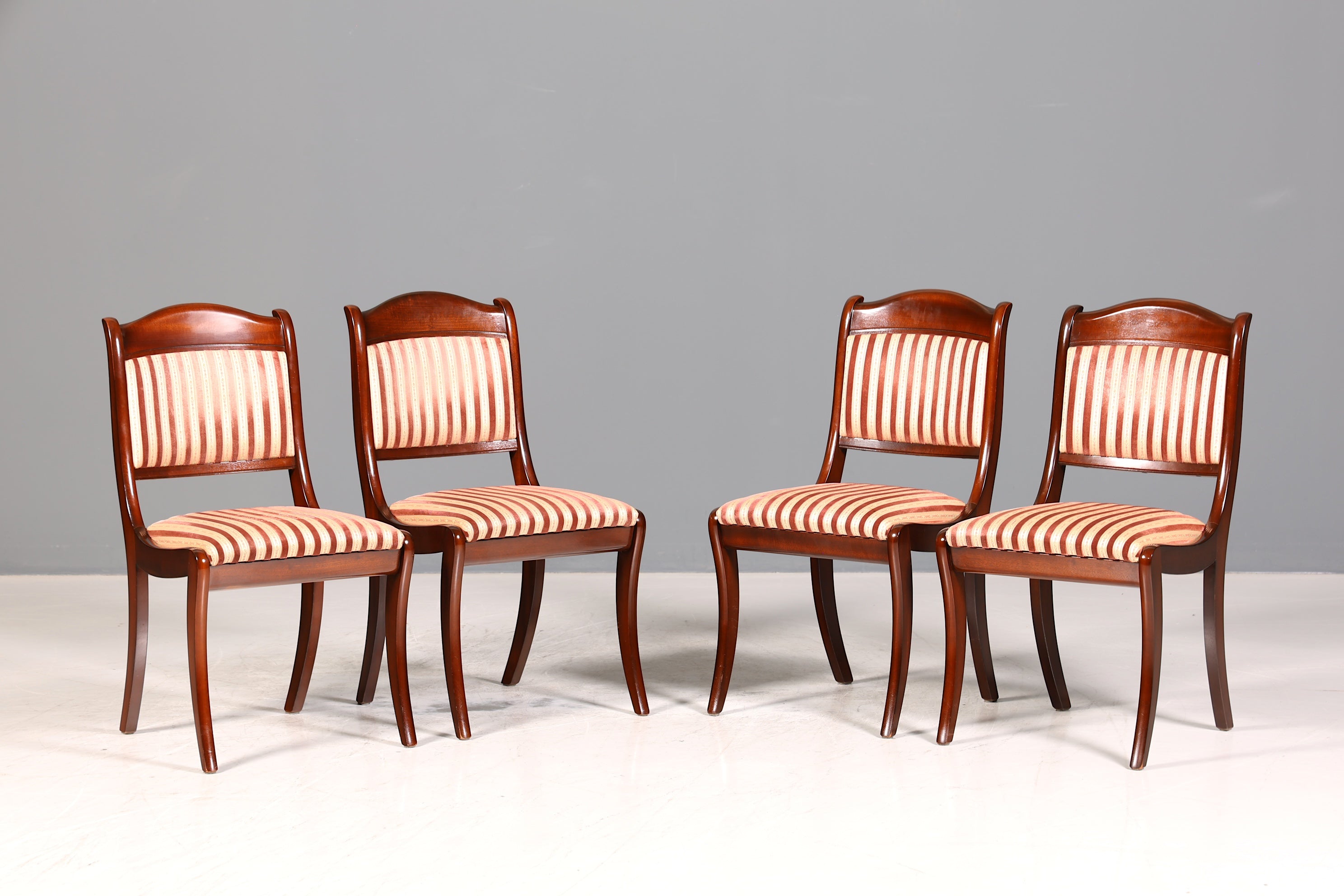 4x Wunderschöne Original Heldense Stühle Biedermeier Stil Englisch Stuhlset Antik Stil Küchenstühle