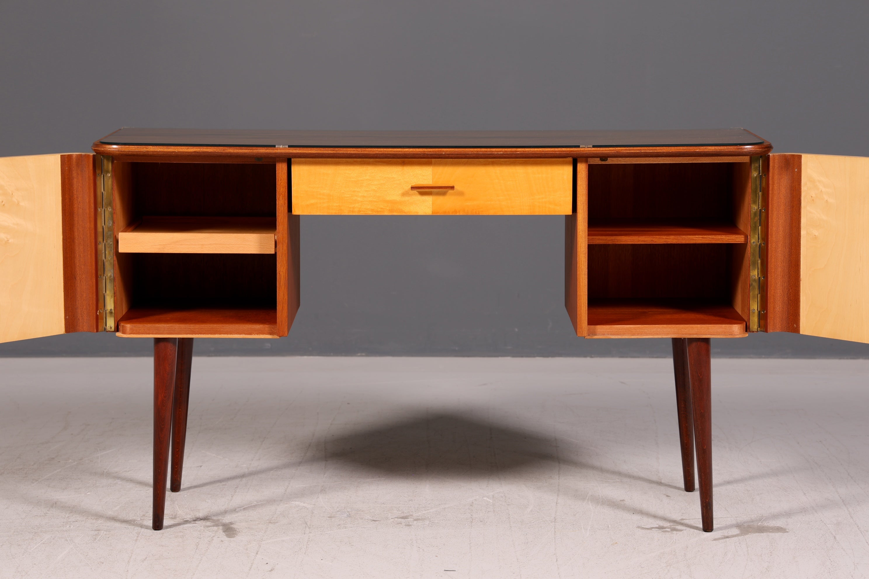 Wunderschöner Mid Century Schreibtisch Bürotisch Vintage Office Table Holz 60s